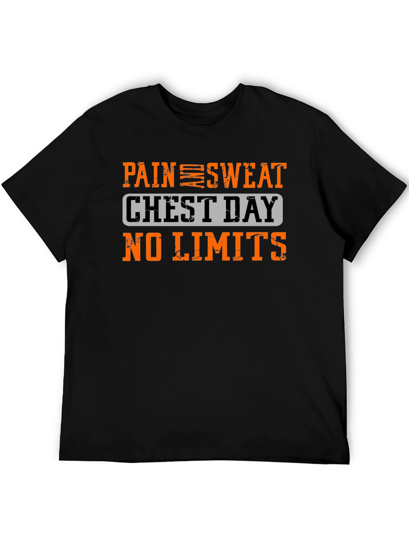 Pain Sweat Chest Day No Limits Black T-Shirt