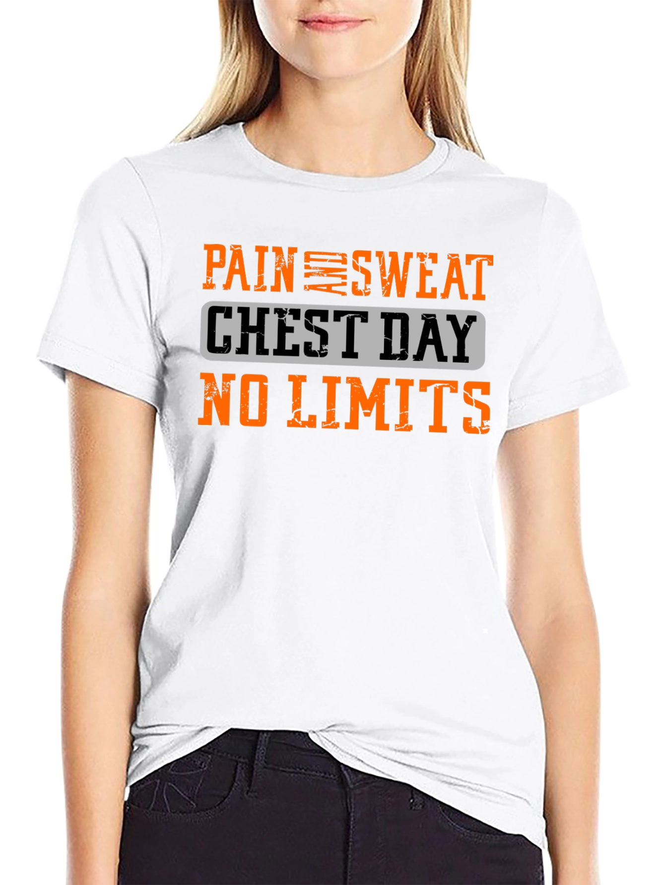 Pain Sweat Chest Day No Limits Black T-Shirt