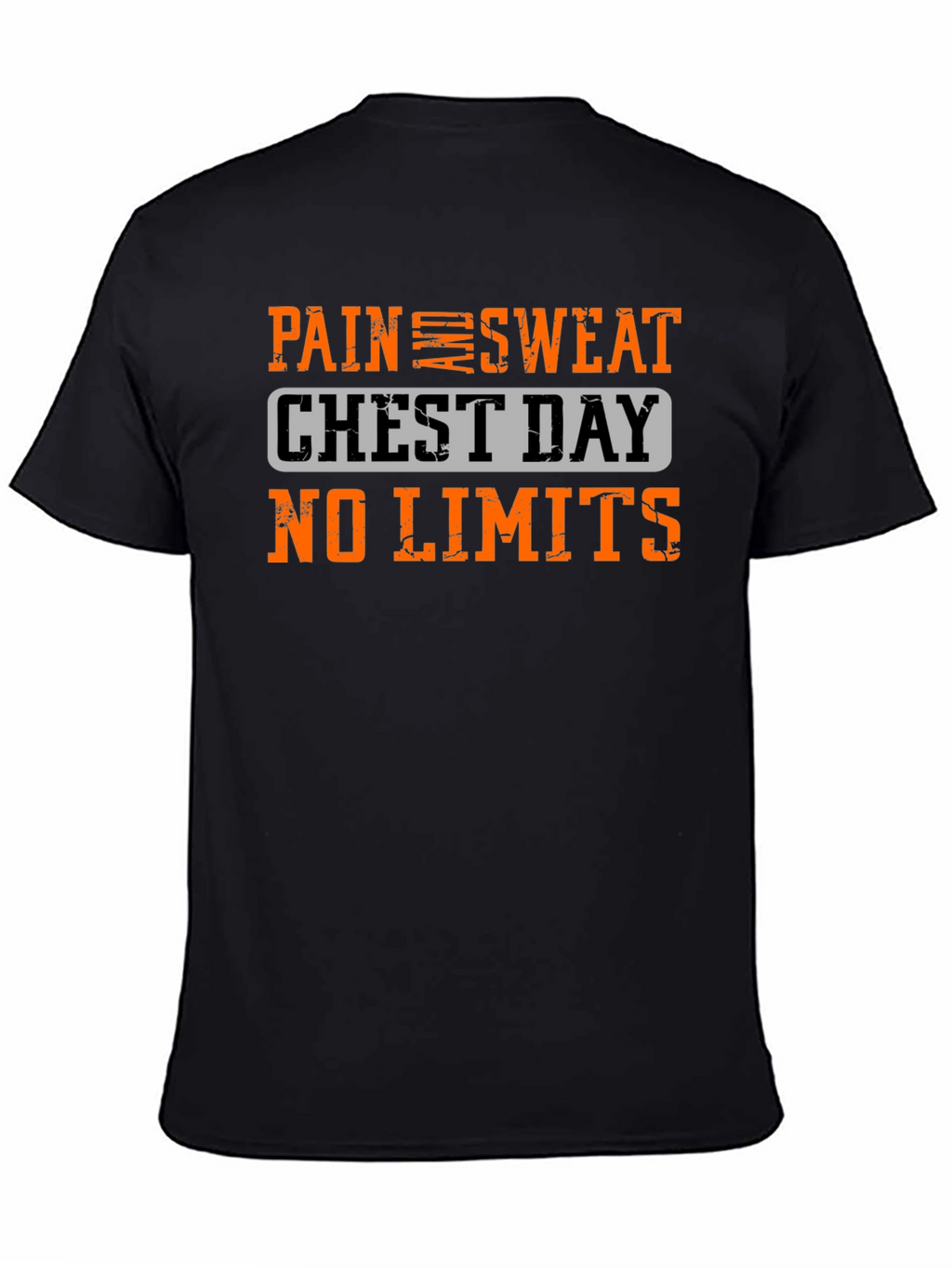 Pain Sweat Chest Day No Limits Black T-Shirt