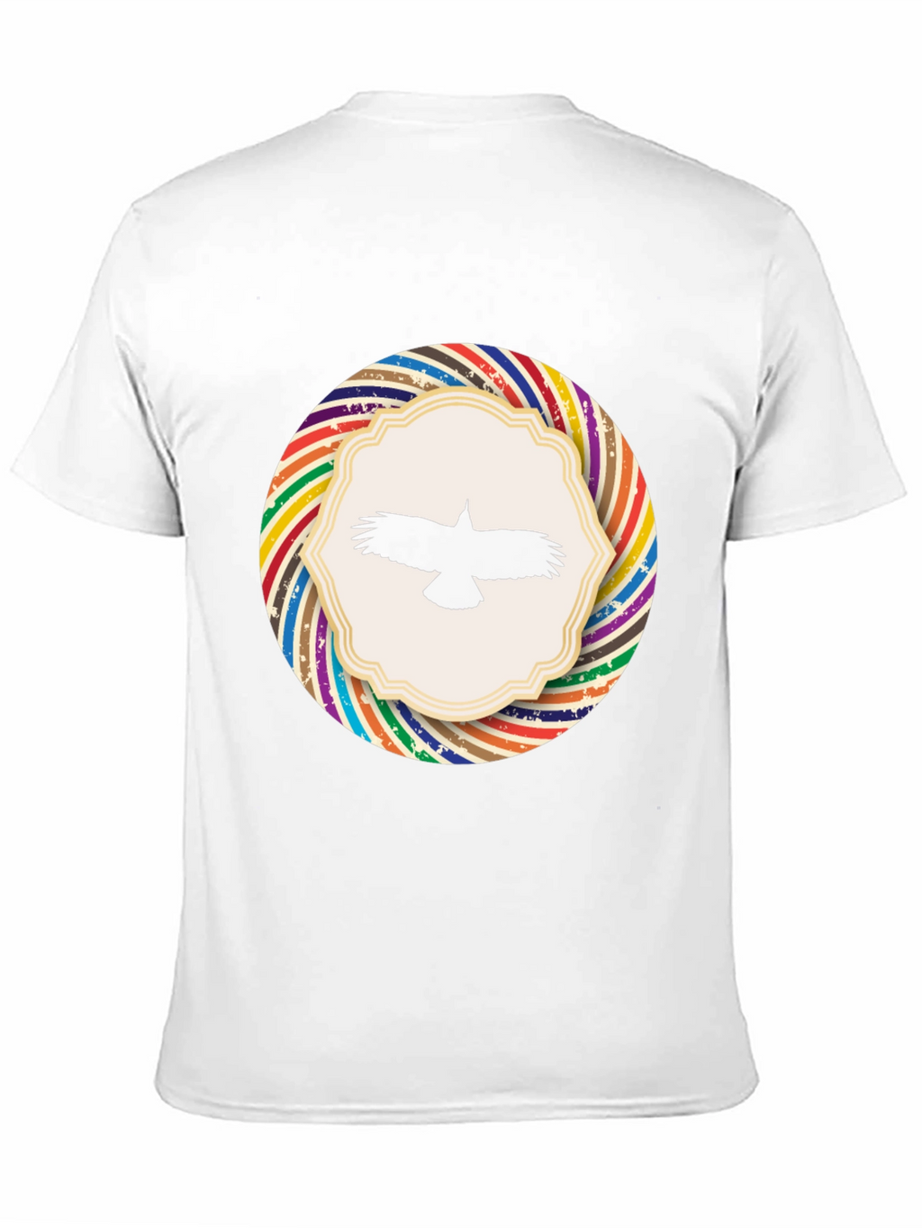 Stylish Black T-Shirt with Bird Graphic Design