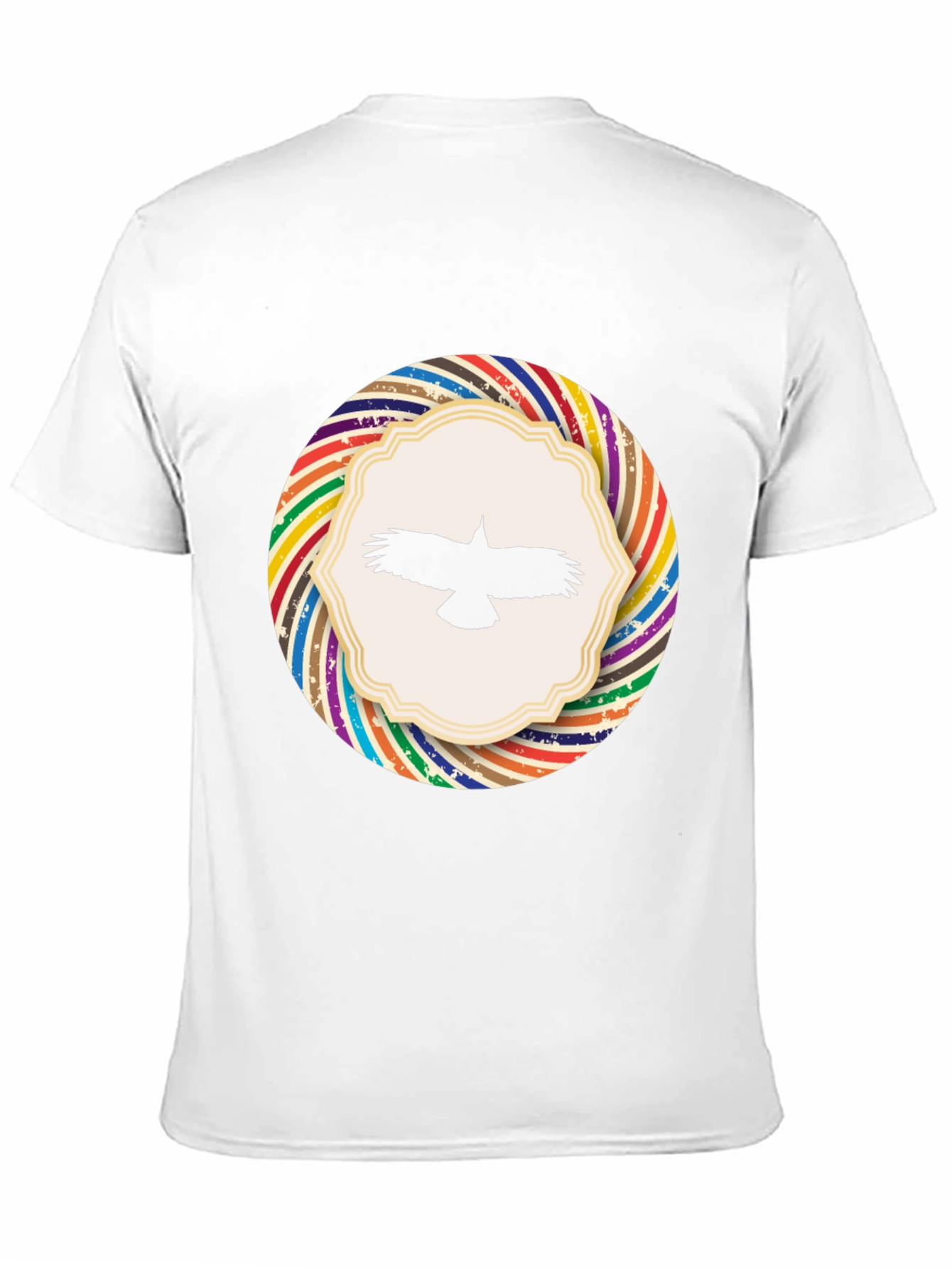 Stylish Black T-Shirt with Bird Graphic Design