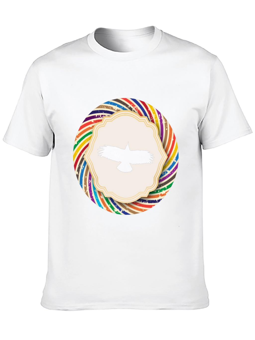 Stylish Black T-Shirt with Bird Graphic Design
