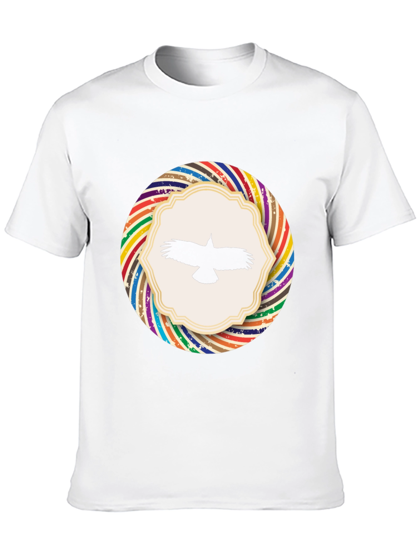 Stylish Black T-Shirt with Bird Graphic Design