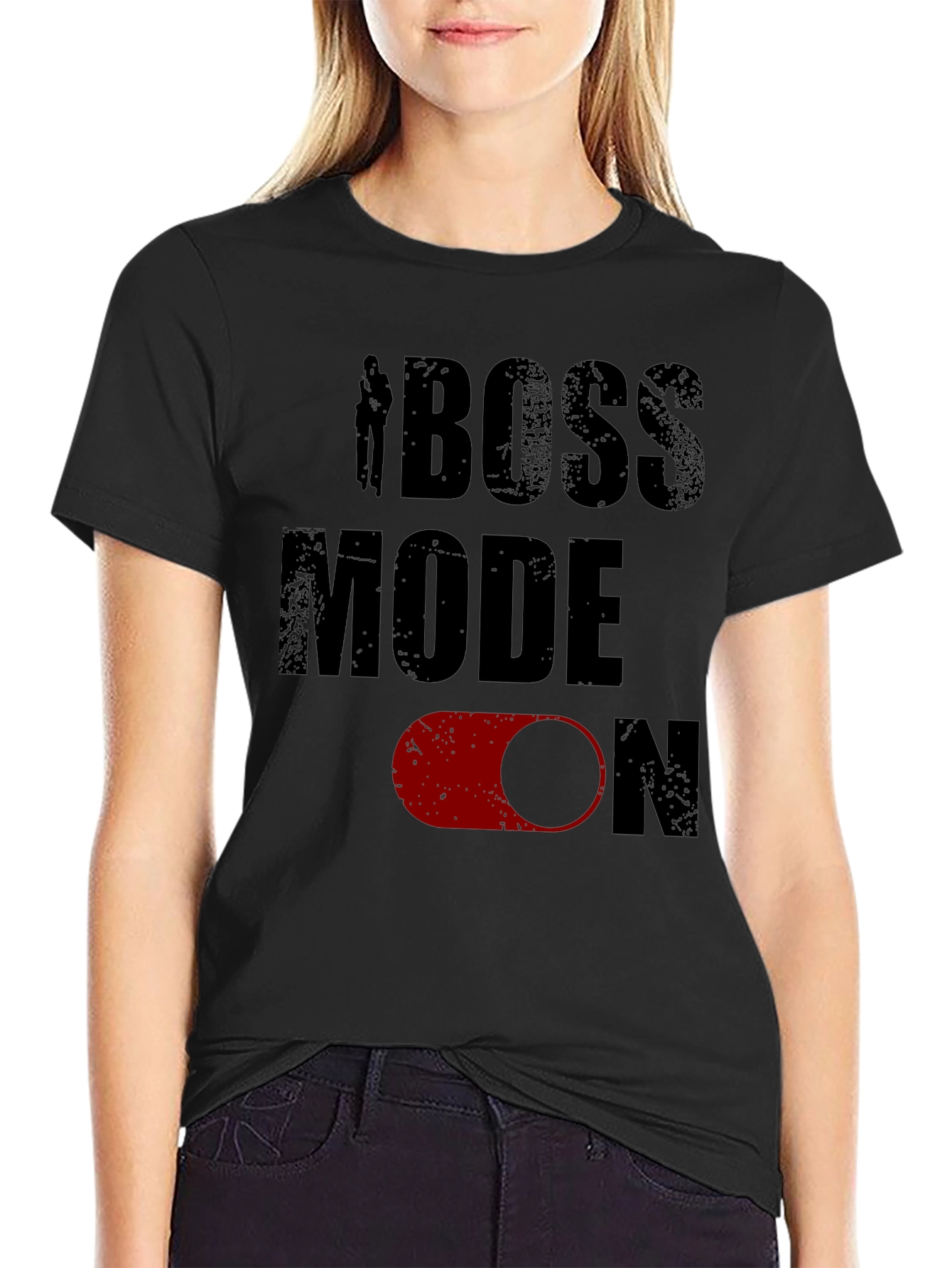 Boss Mode On Mens Black Graphic Tee