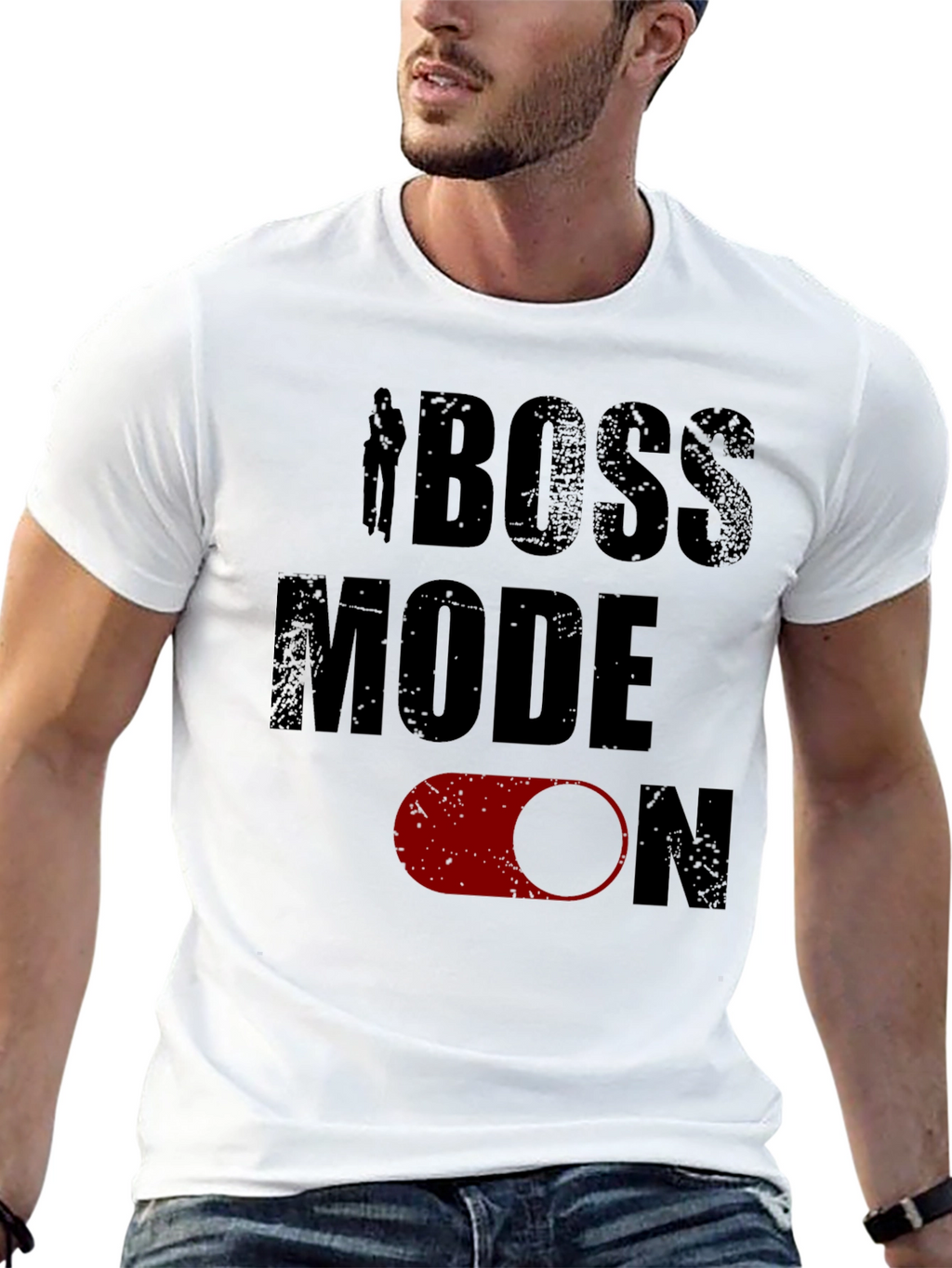 Boss Mode On Mens Black Graphic Tee