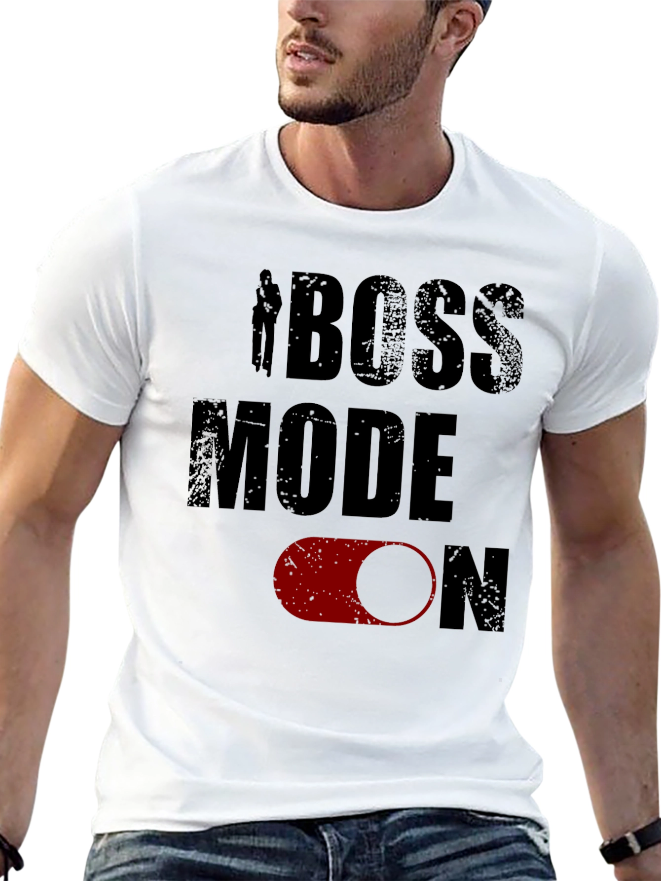 Boss Mode On Mens Black Graphic Tee
