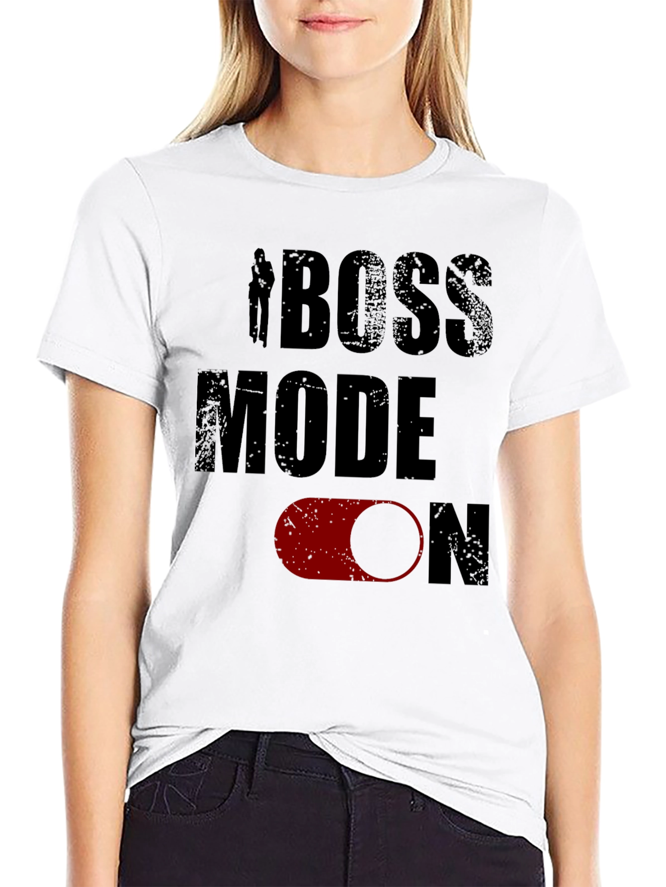 Boss Mode On Mens Black Graphic Tee