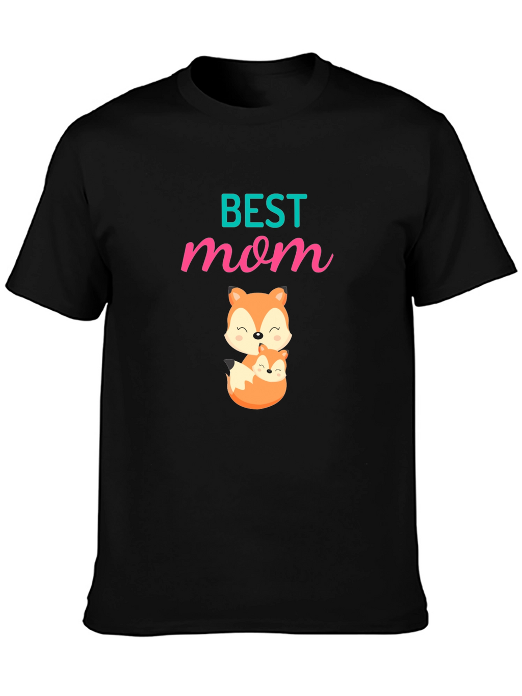 Best Mom Fox Graphic T-Shirt