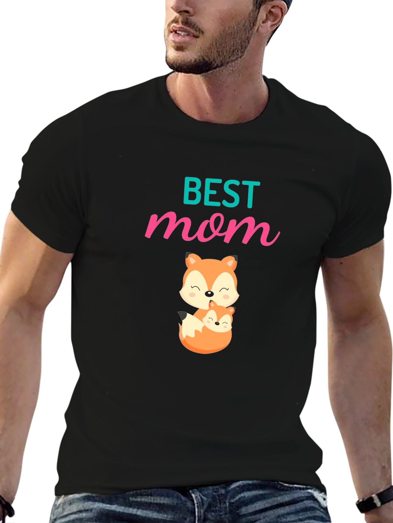 Best Mom Fox Graphic T-Shirt