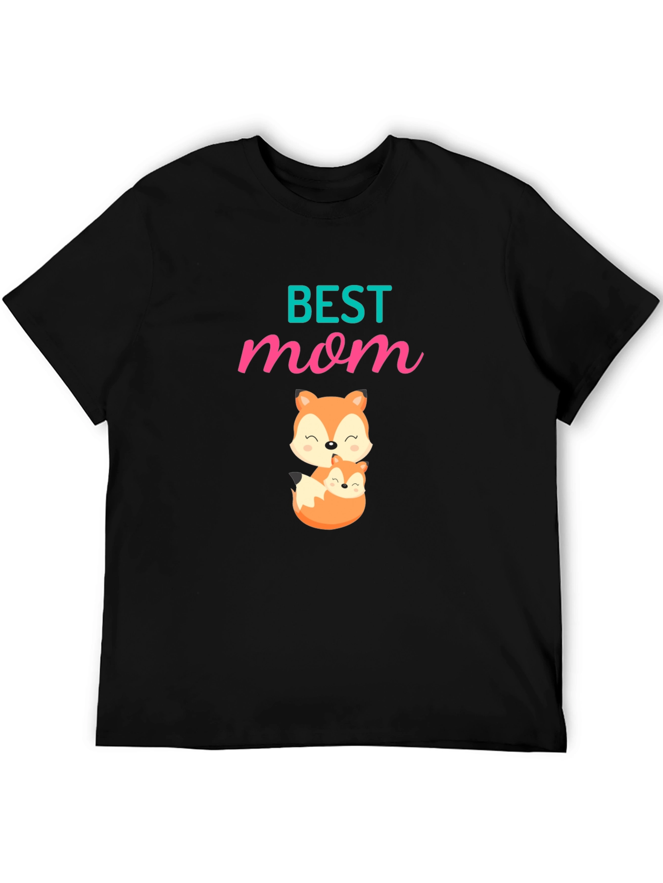 Best Mom Fox Graphic T-Shirt