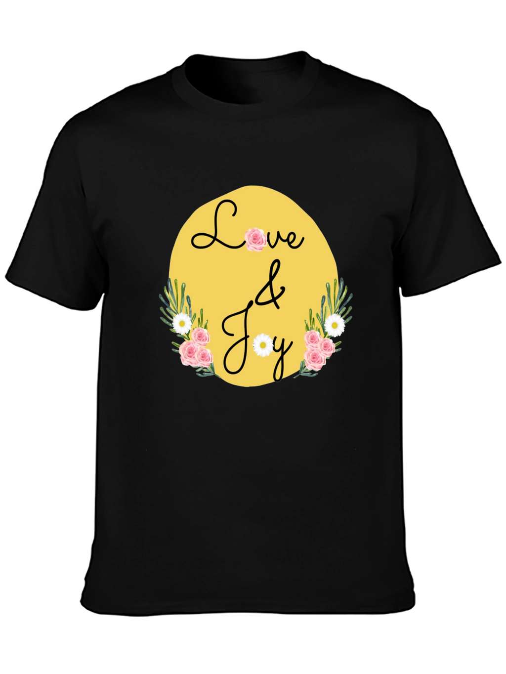 Love & Joy Graphic Tee - Black Casual Shirt