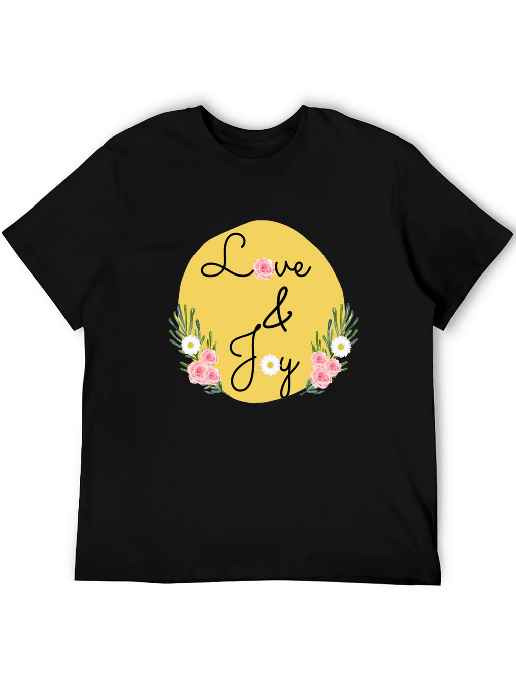 Love & Joy Graphic Tee - Black Casual Shirt