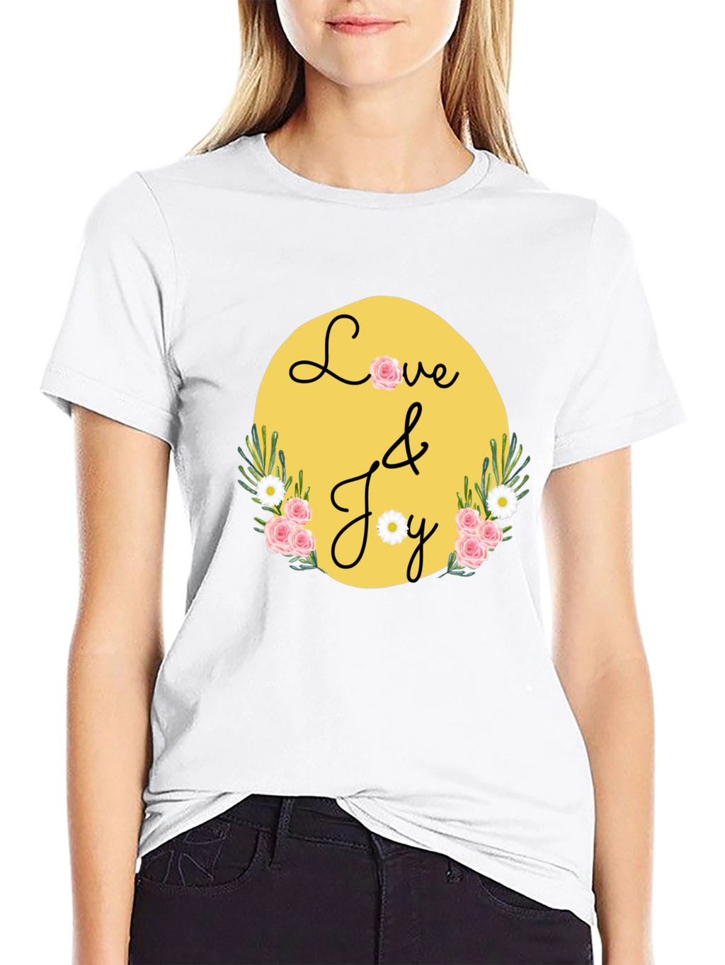 Love & Joy Graphic Tee - Black Casual Shirt