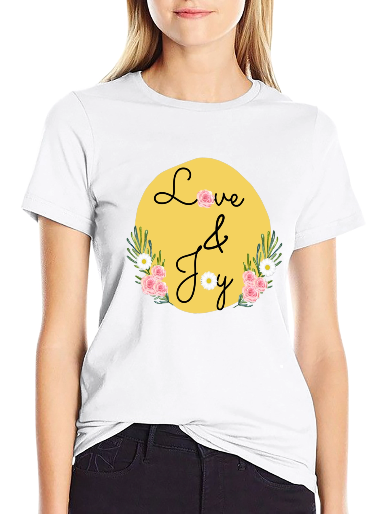 Love & Joy Graphic Tee - Black Casual Shirt