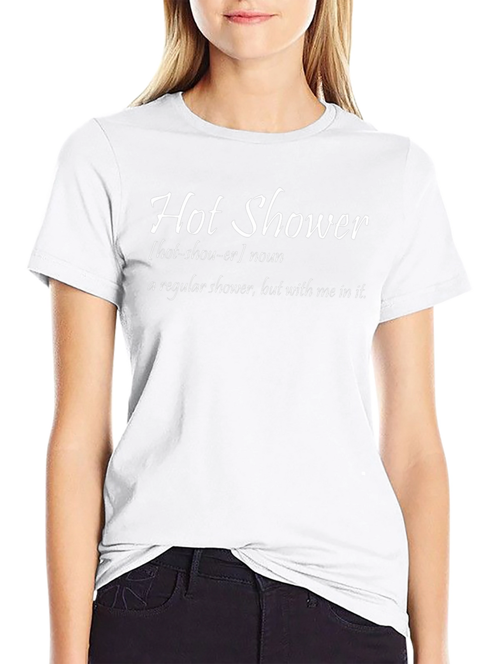Funny Hot Shower Definition Black T-Shirt