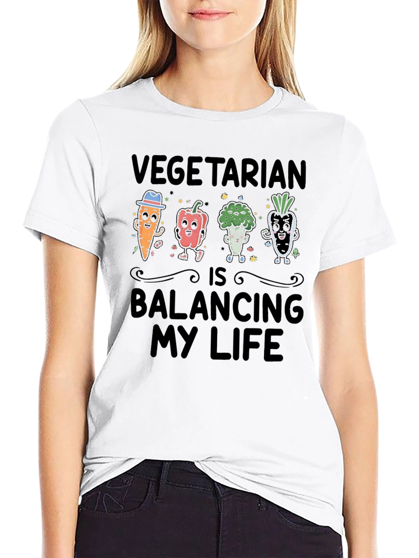 Vegetarian Balancing Life T-Shirt