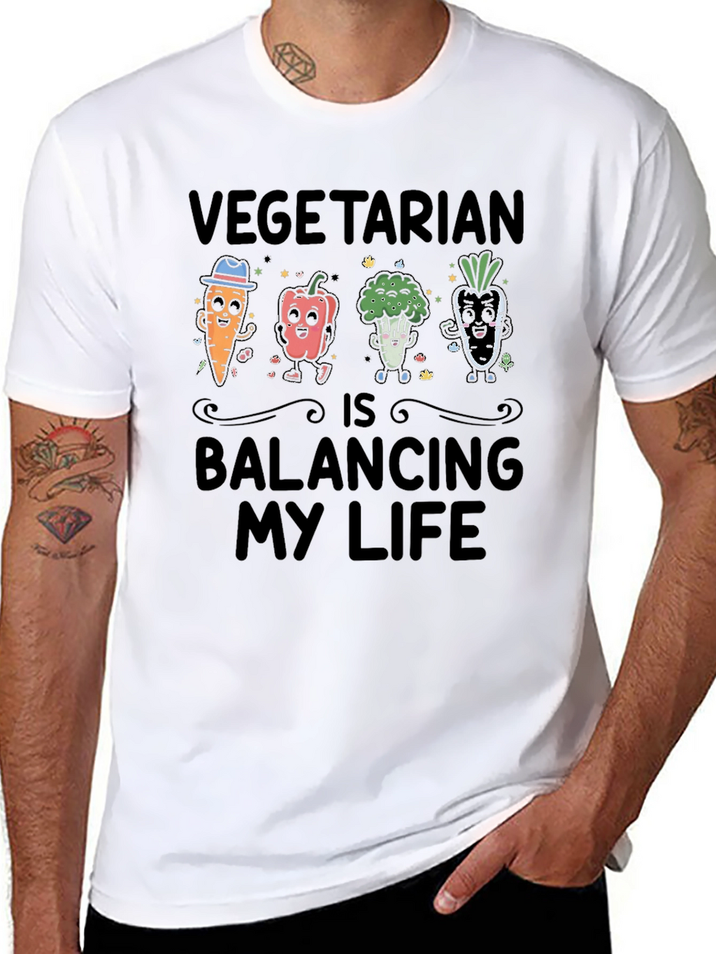 Vegetarian Balancing Life T-Shirt