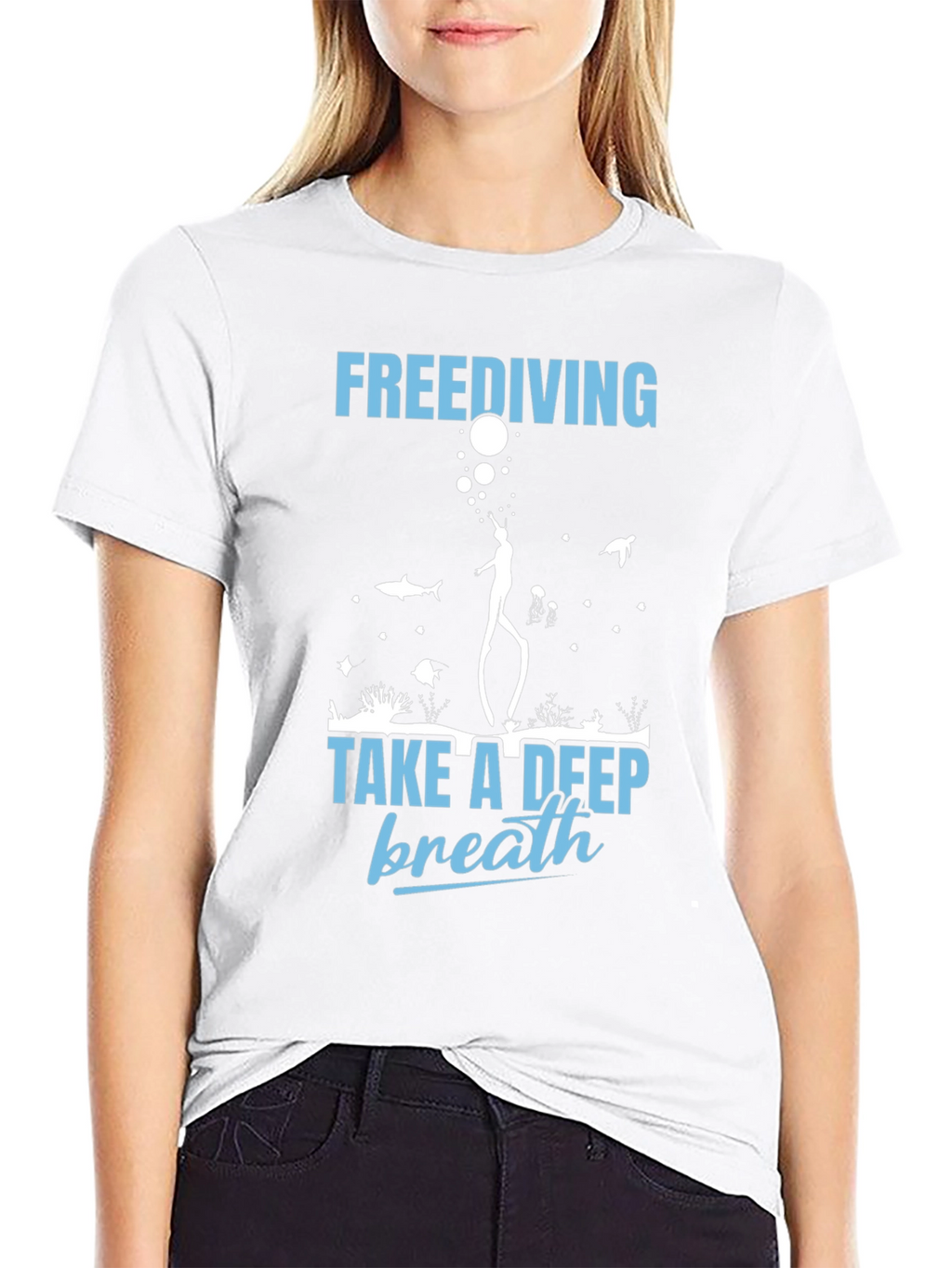 Freediving Take a Deep Breath Graphic T-Shirt