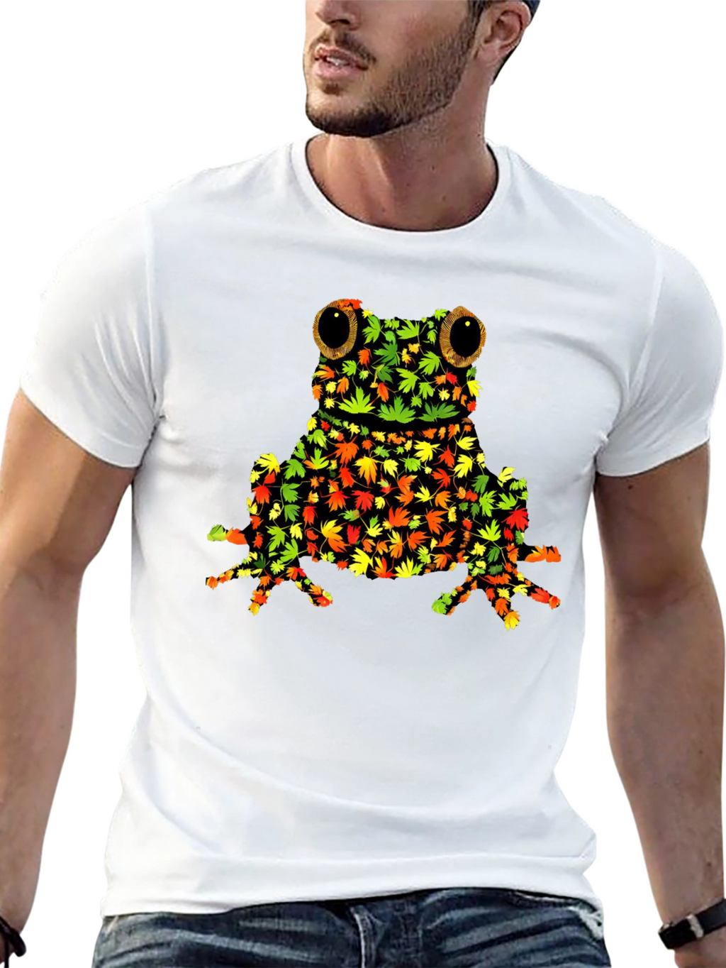 Frog Leaf Graphic T-Shirt - Nature Inspired Tee