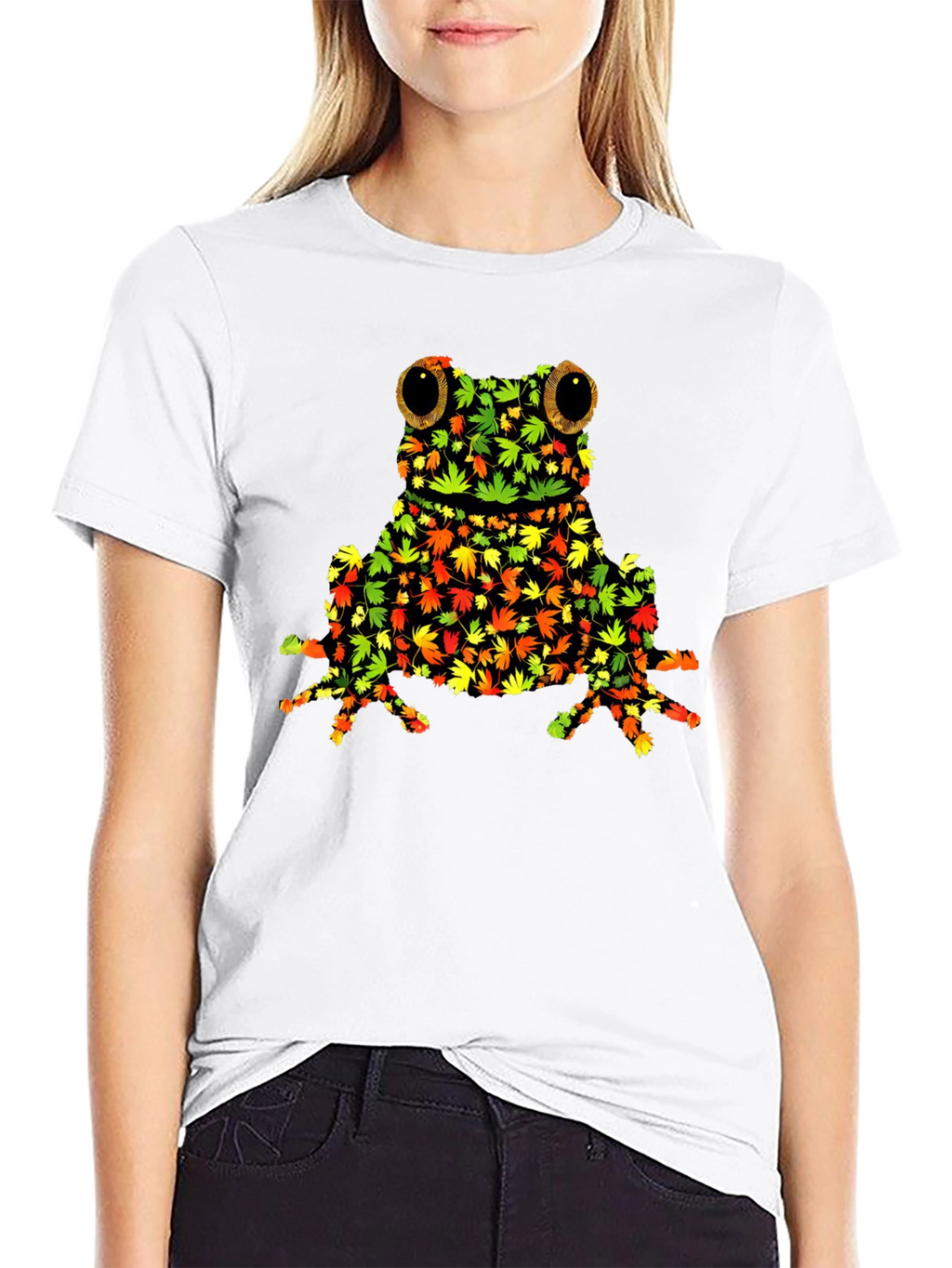 Frog Leaf Graphic T-Shirt - Nature Inspired Tee