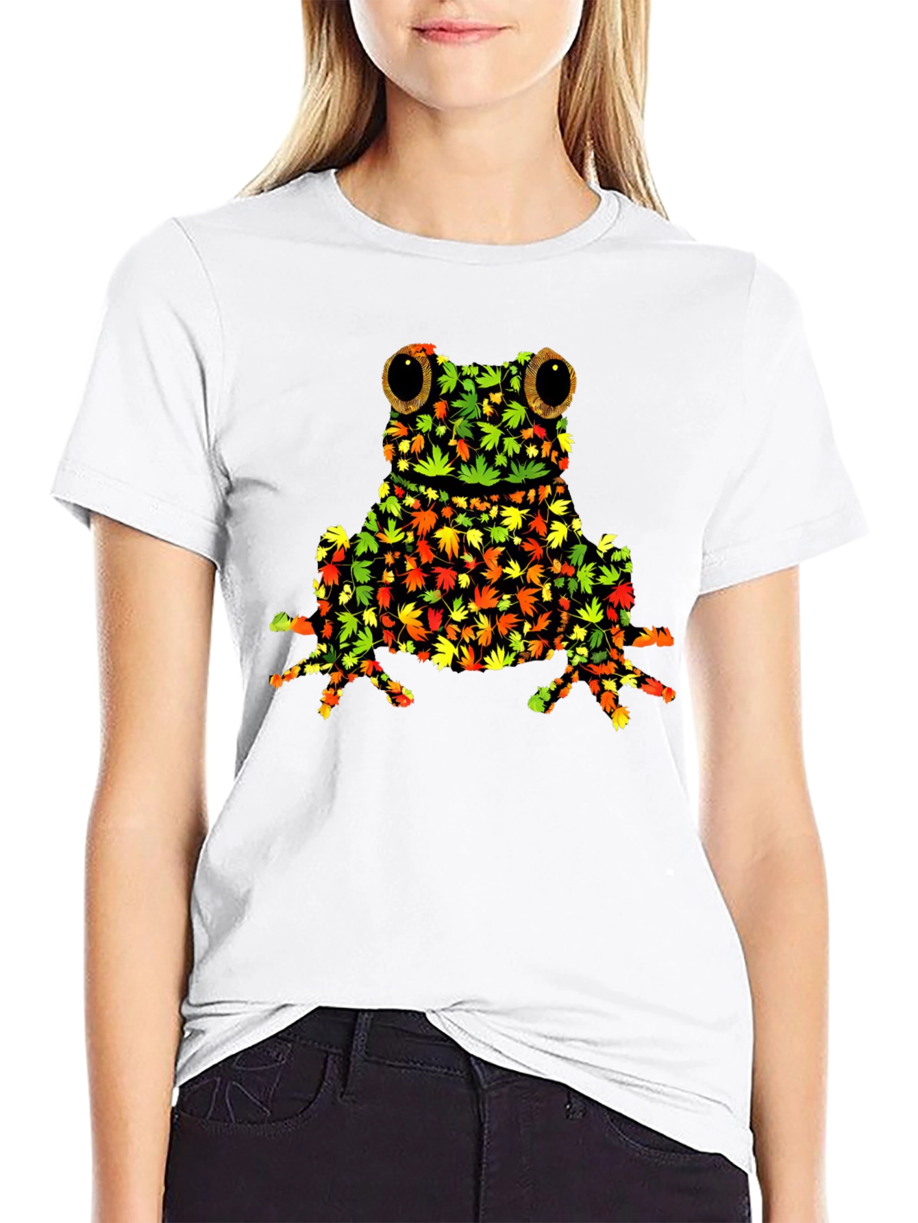 Frog Leaf Graphic T-Shirt - Nature Inspired Tee