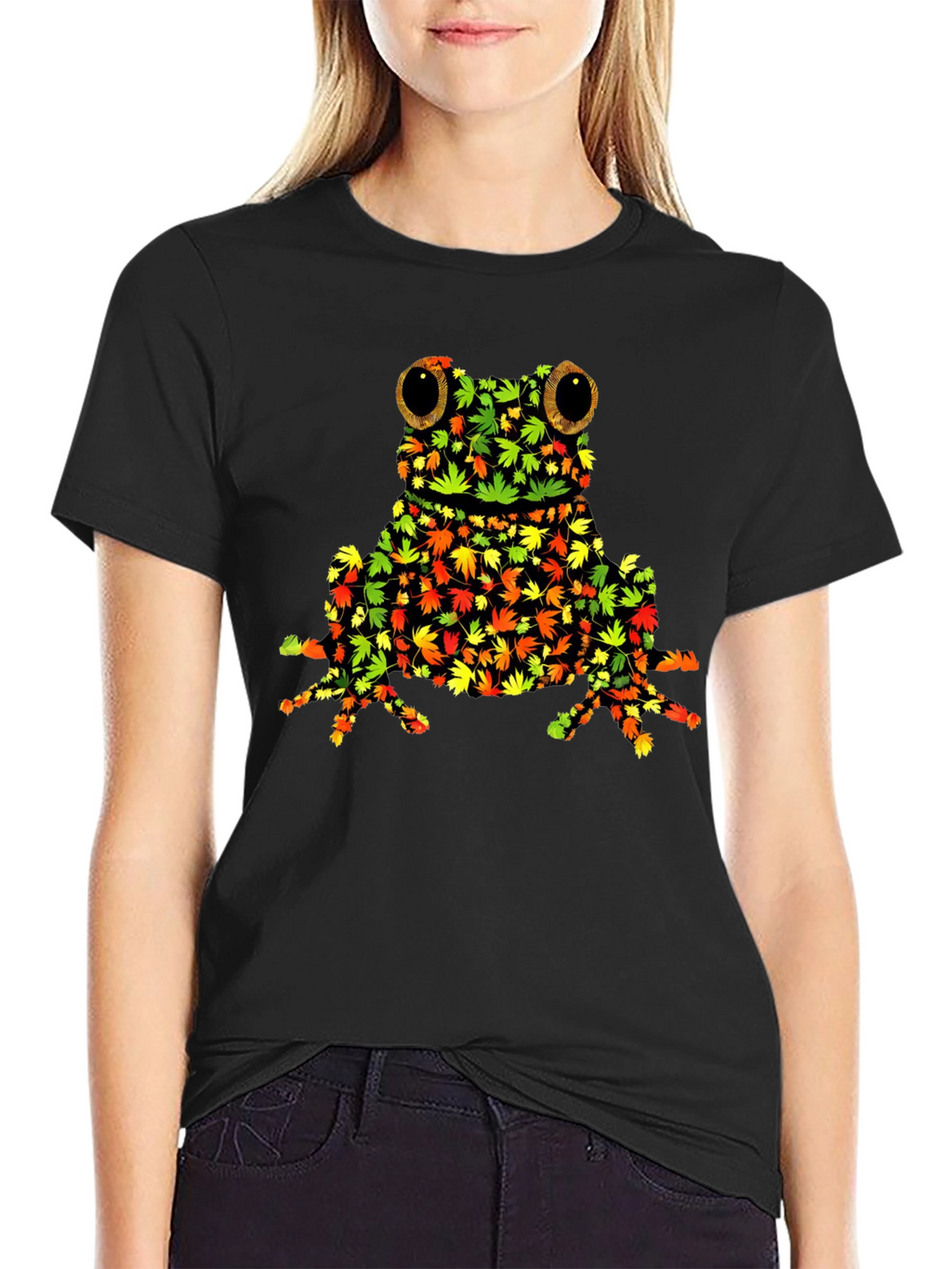 Frog Leaf Graphic T-Shirt - Nature Inspired Tee
