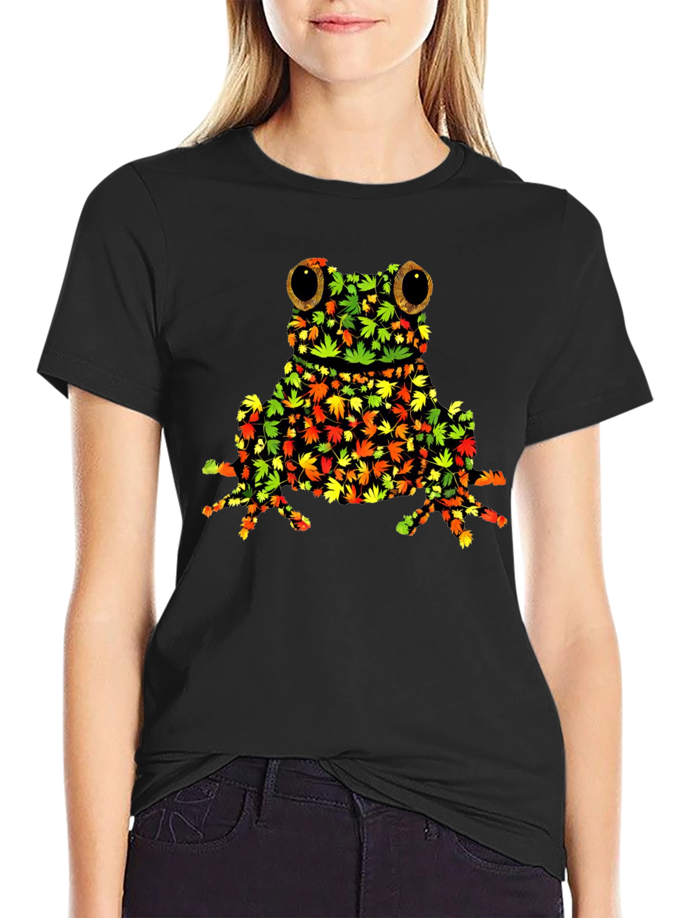 Frog Leaf Graphic T-Shirt - Nature Inspired Tee
