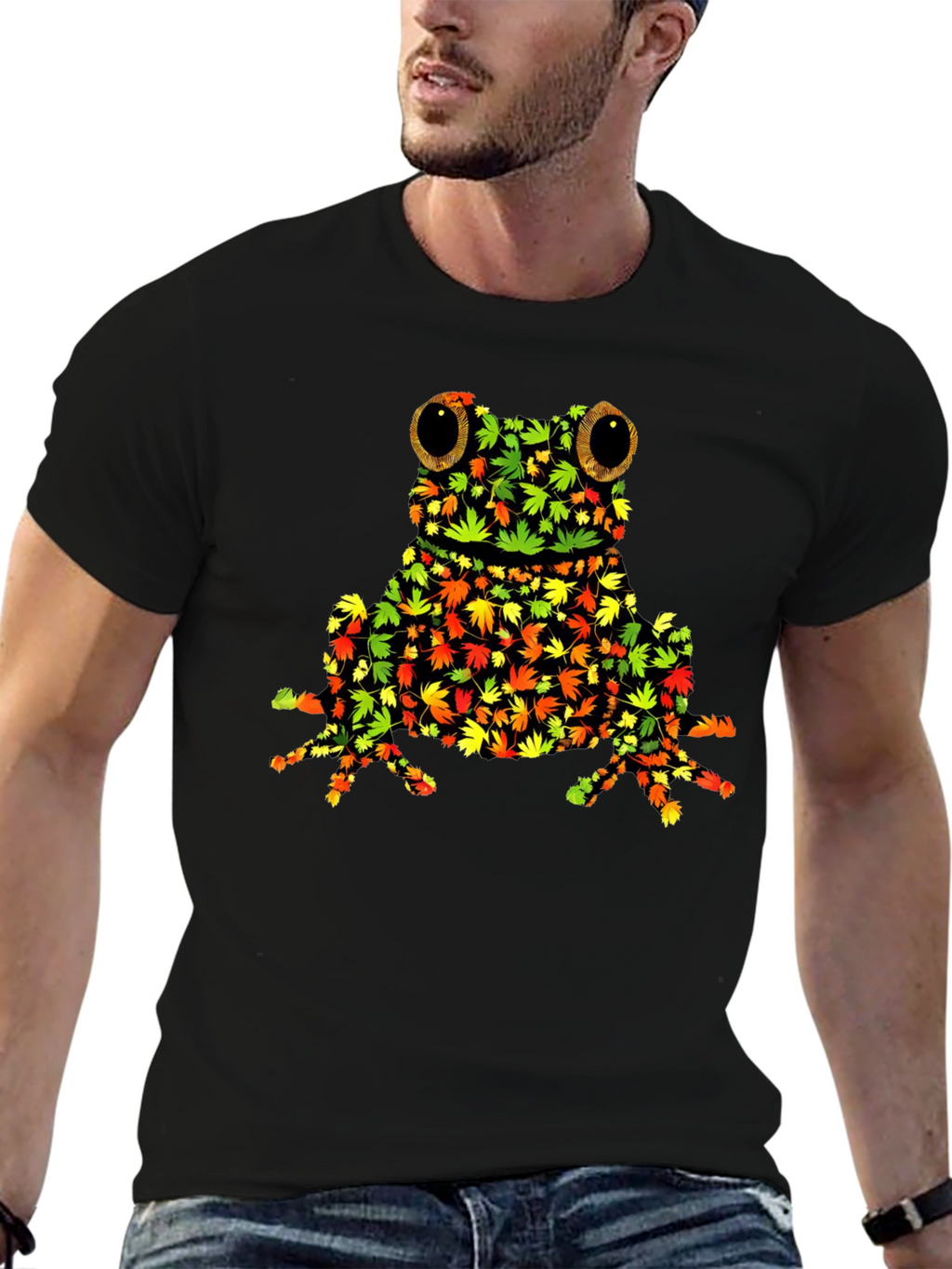 Frog Leaf Graphic T-Shirt - Nature Inspired Tee