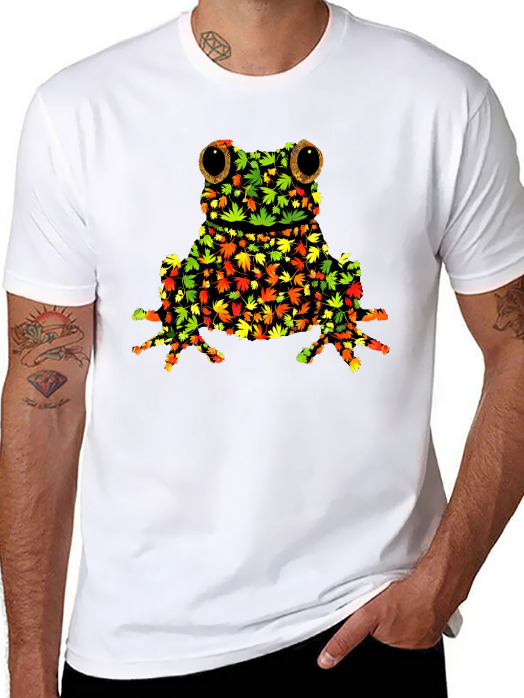 Frog Leaf Graphic T-Shirt - Nature Inspired Tee