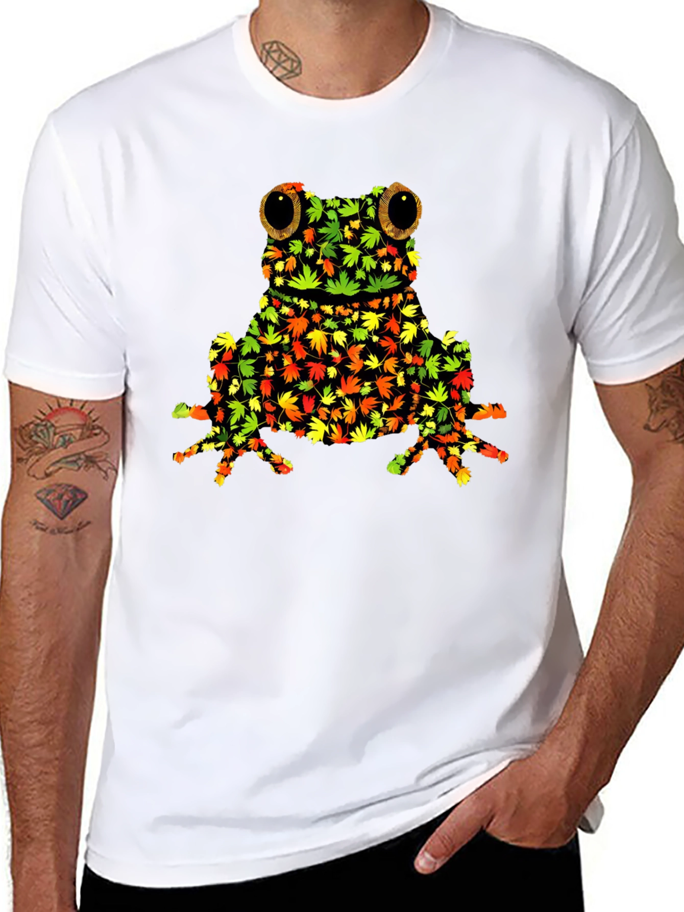 Frog Leaf Graphic T-Shirt - Nature Inspired Tee