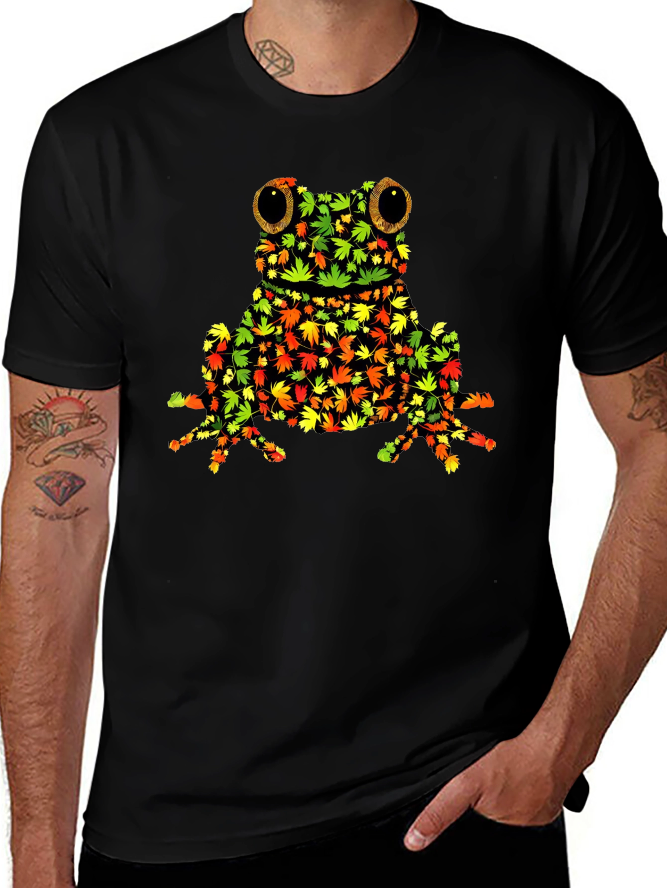 Frog Leaf Graphic T-Shirt - Nature Inspired Tee