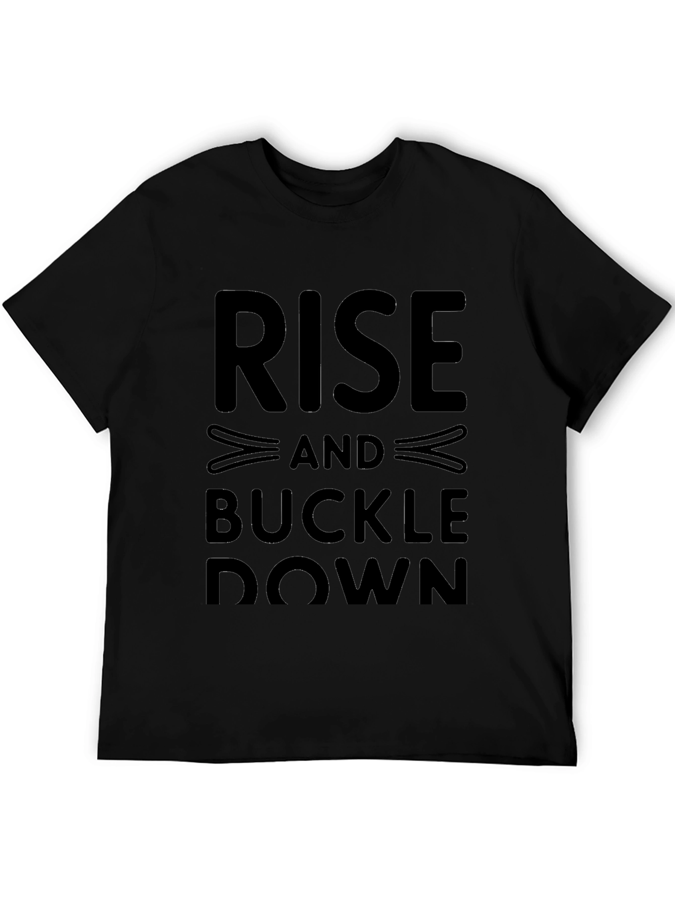 Rise and Buckle Down Graphic Tee - Black