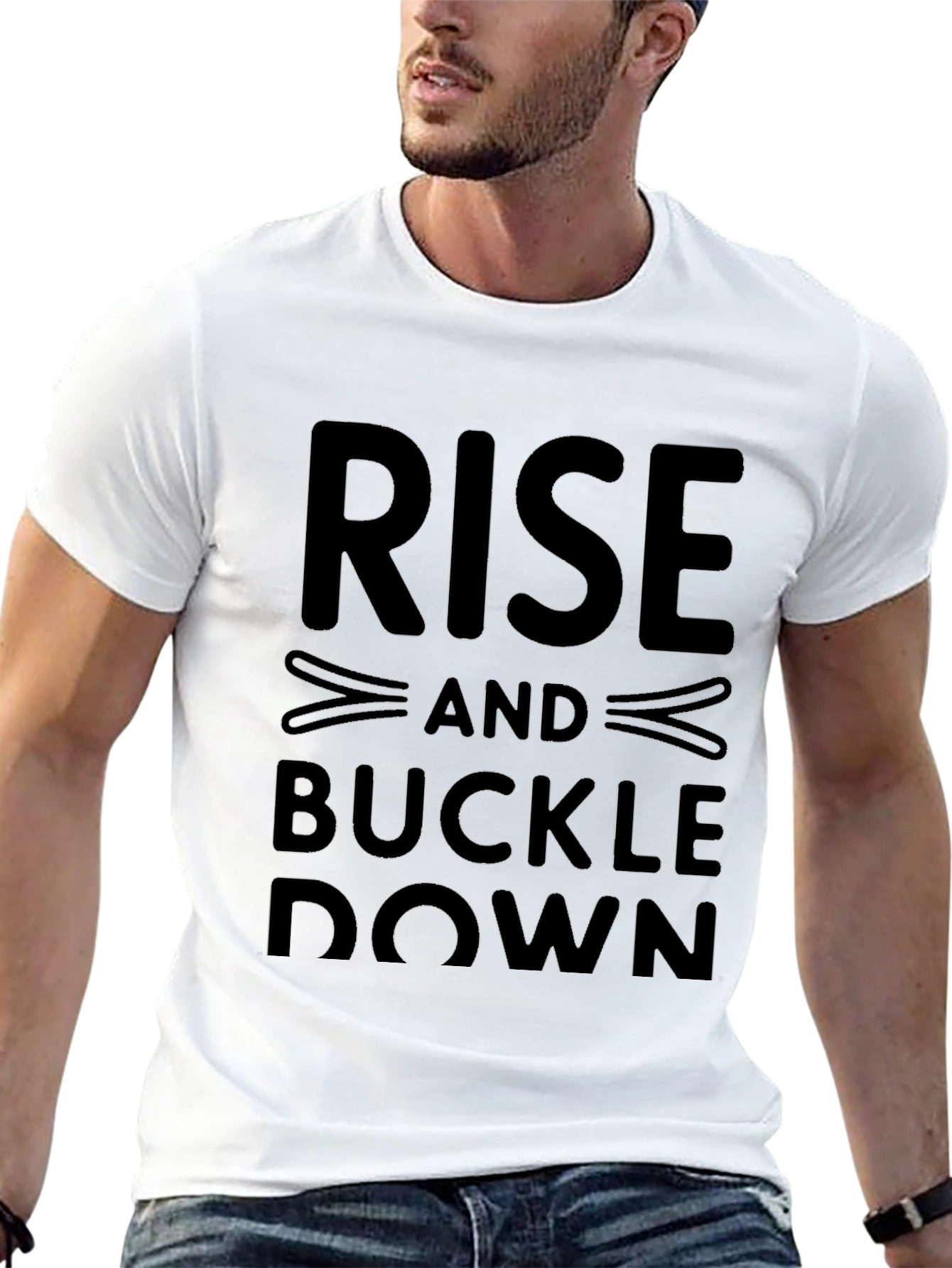 Rise and Buckle Down Graphic Tee - Black
