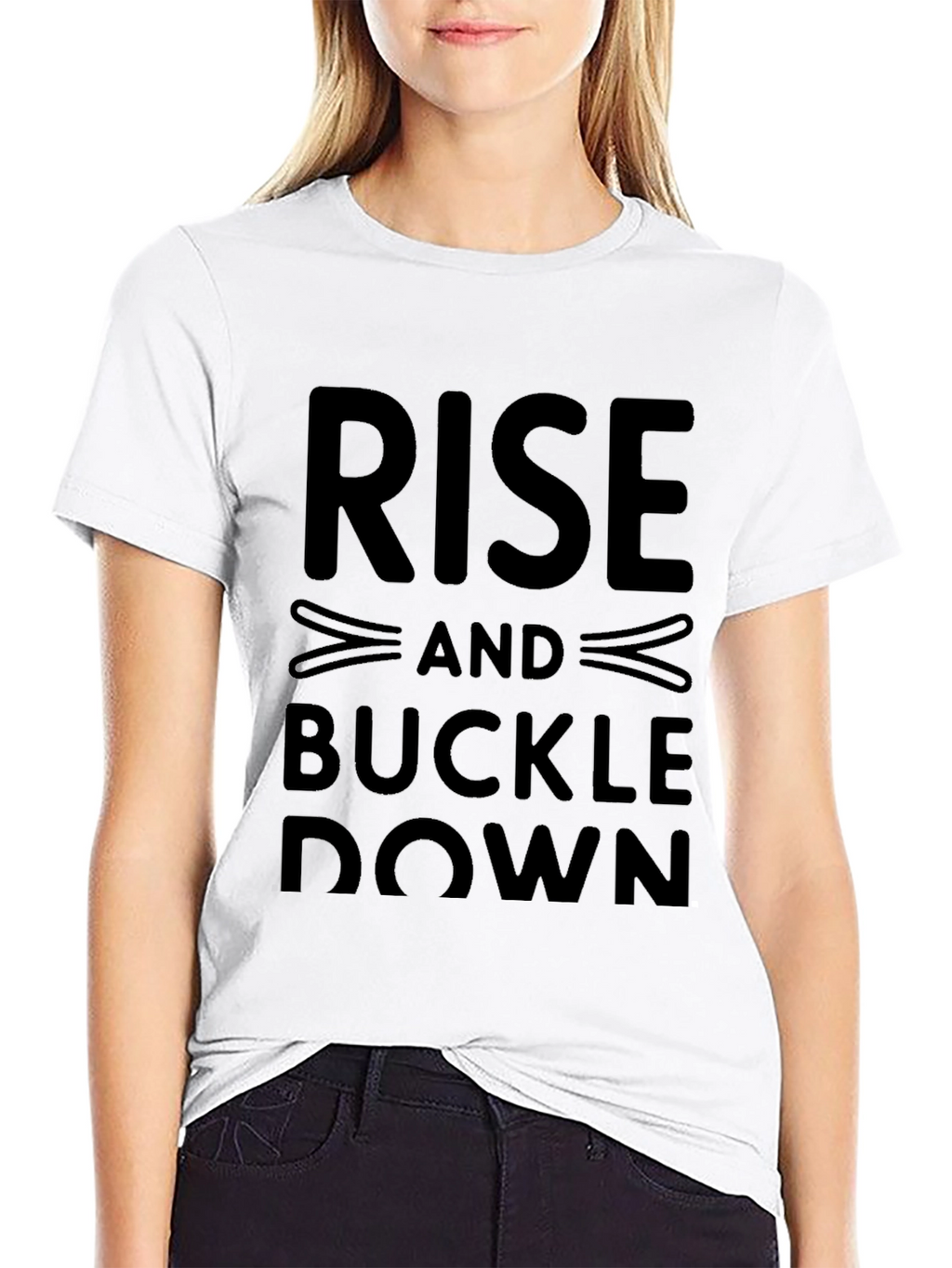 Rise and Buckle Down Graphic Tee - Black