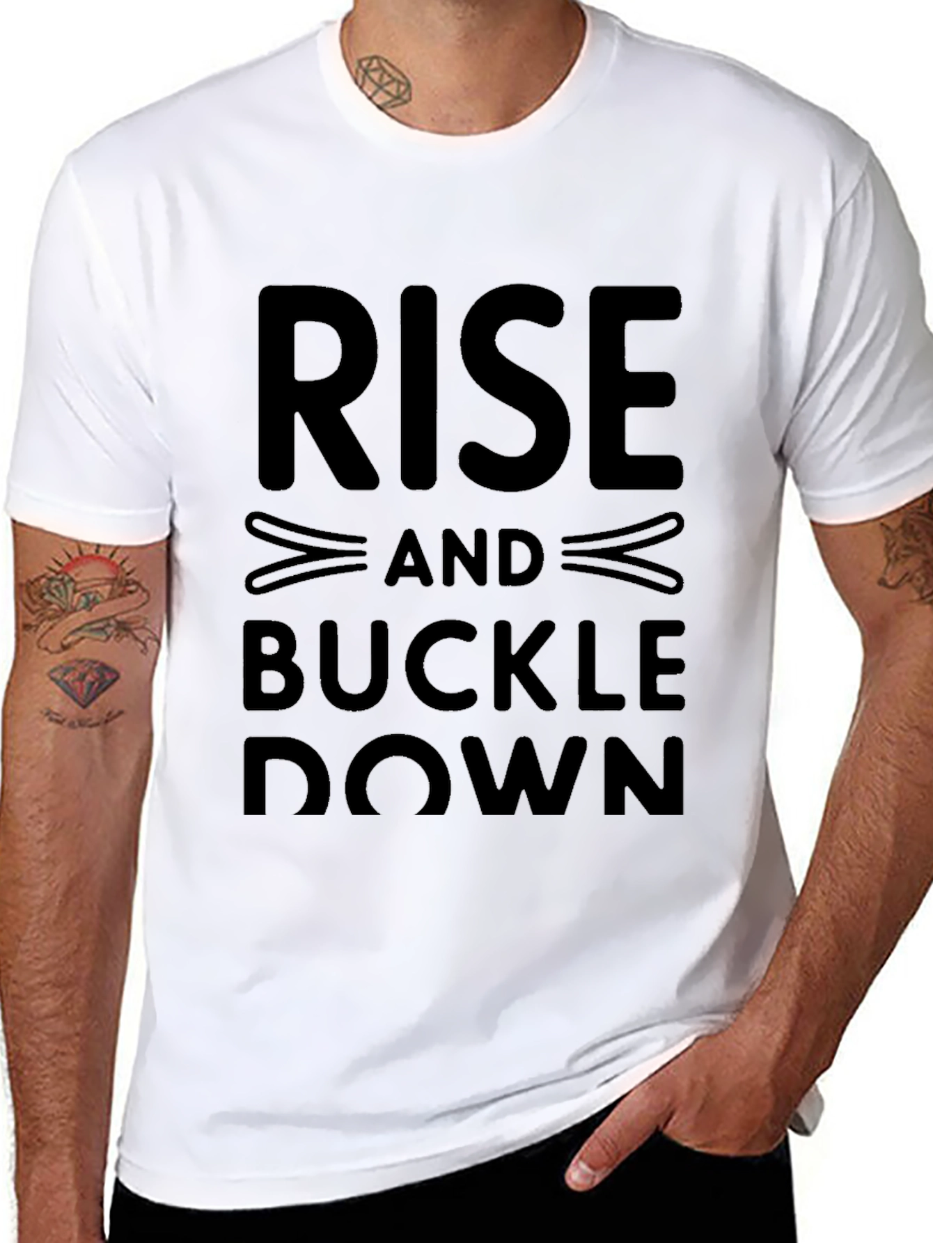 Rise and Buckle Down Graphic Tee - Black
