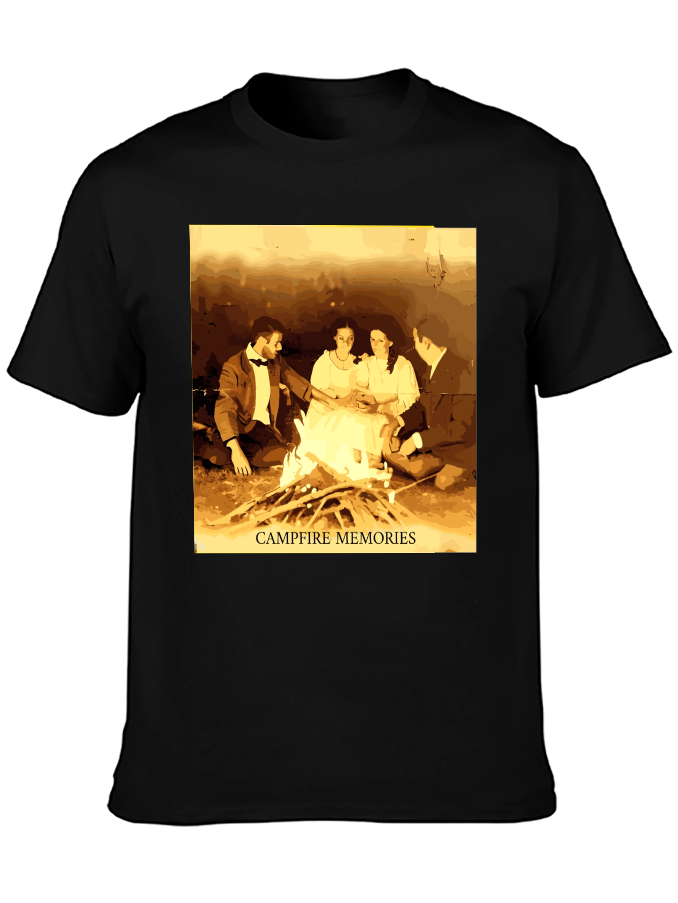 Campfire Memories Graphic Tee - Cozy Retro Style