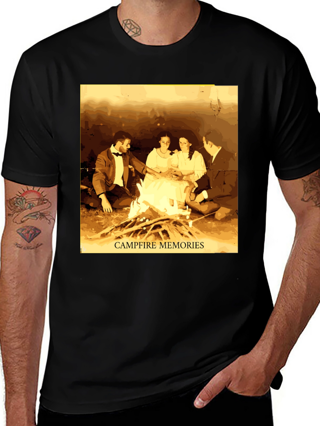 Campfire Memories Graphic Tee - Cozy Retro Style