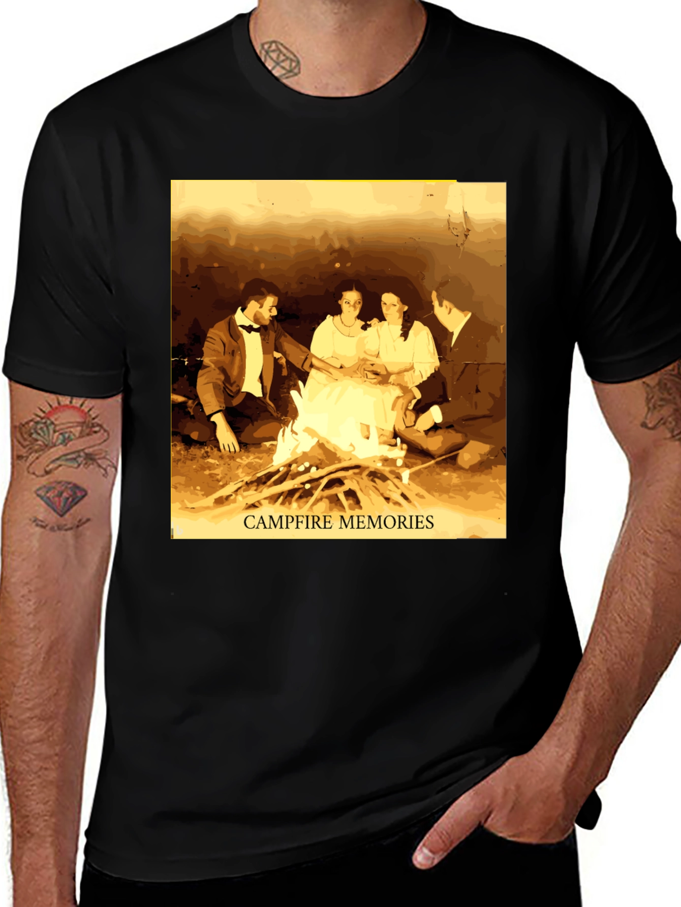 Campfire Memories Graphic Tee - Cozy Retro Style