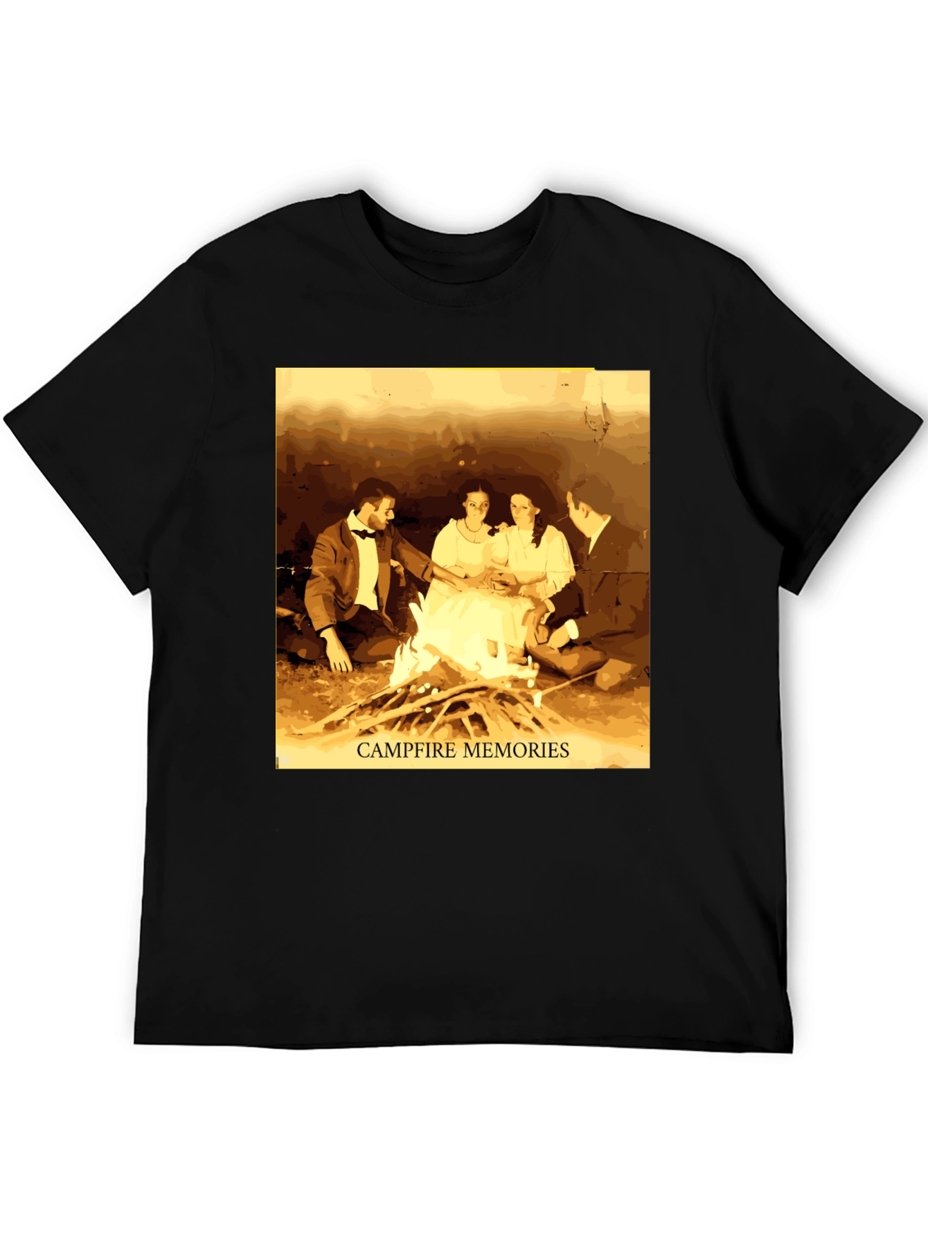 Campfire Memories Graphic Tee - Cozy Retro Style