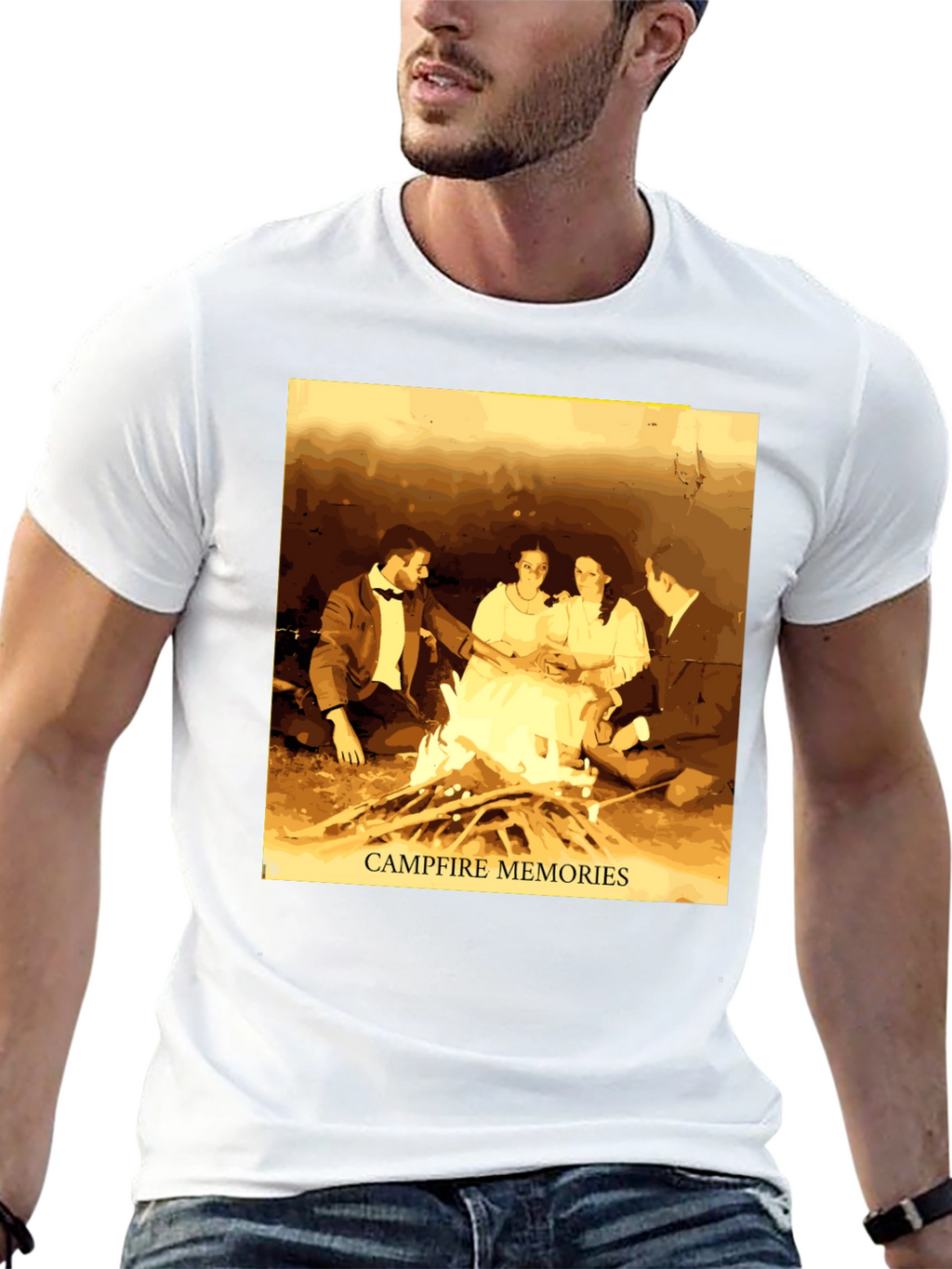 Campfire Memories Graphic Tee - Cozy Retro Style