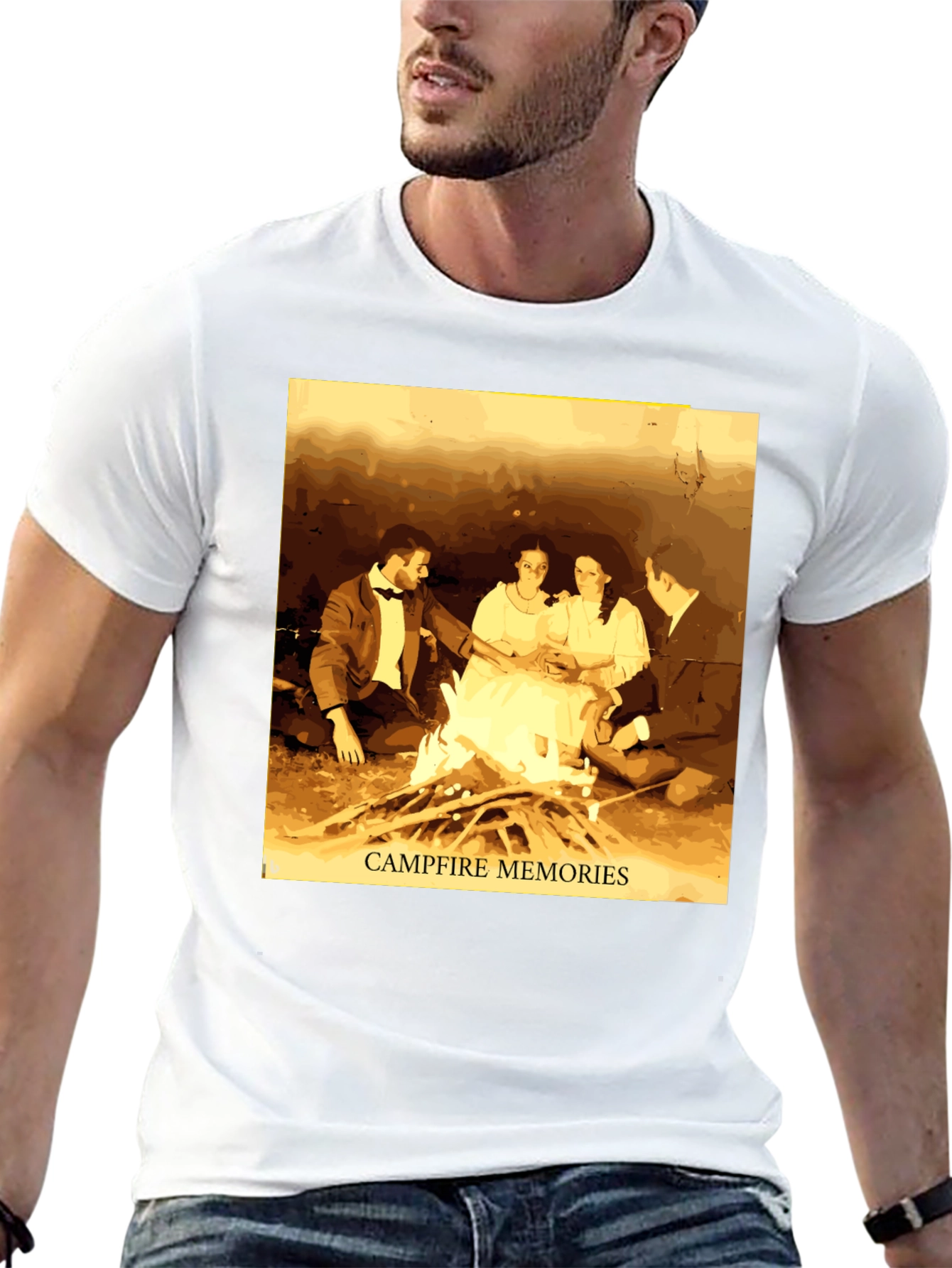 Campfire Memories Graphic Tee - Cozy Retro Style