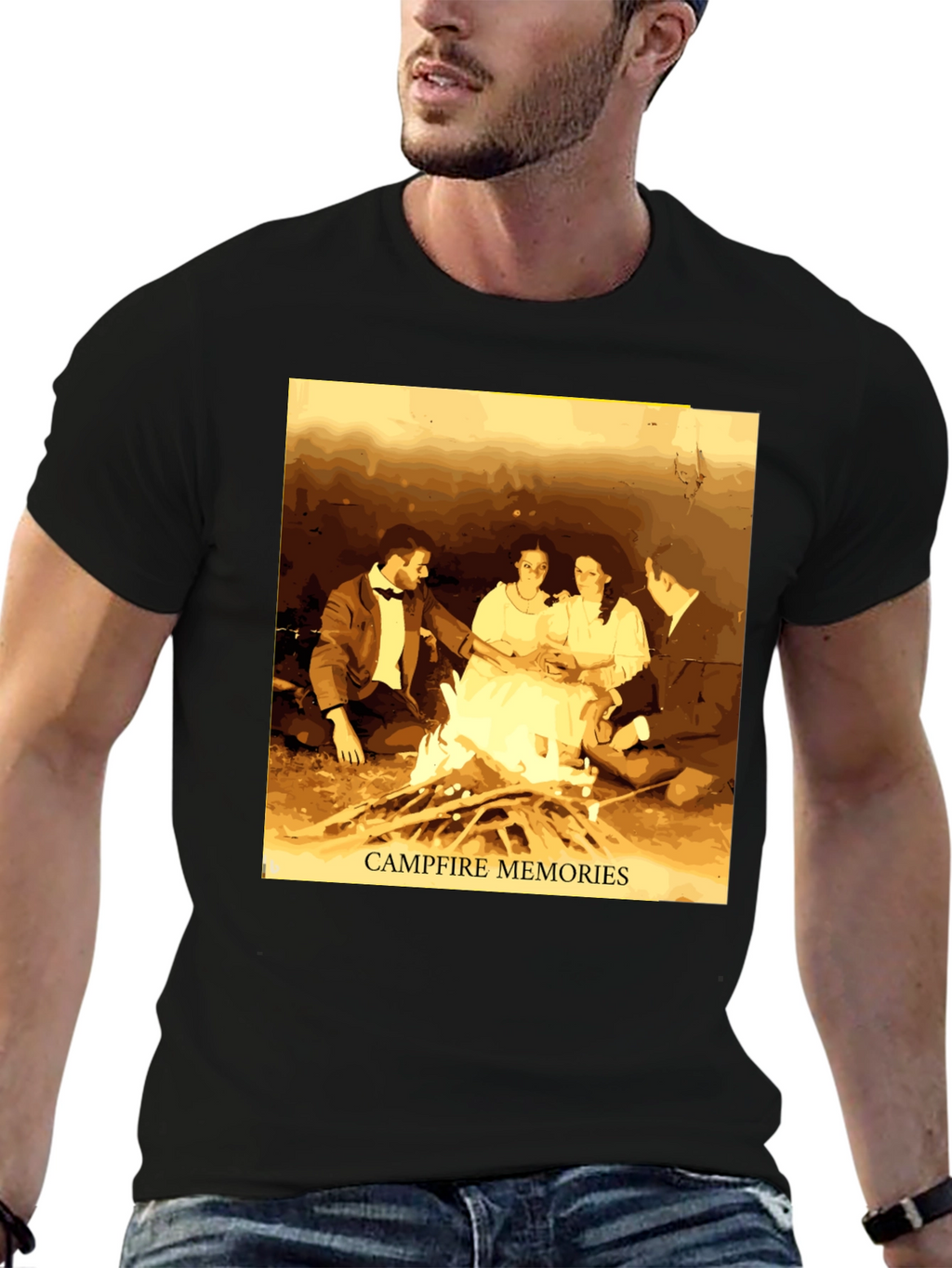 Campfire Memories Graphic Tee - Cozy Retro Style