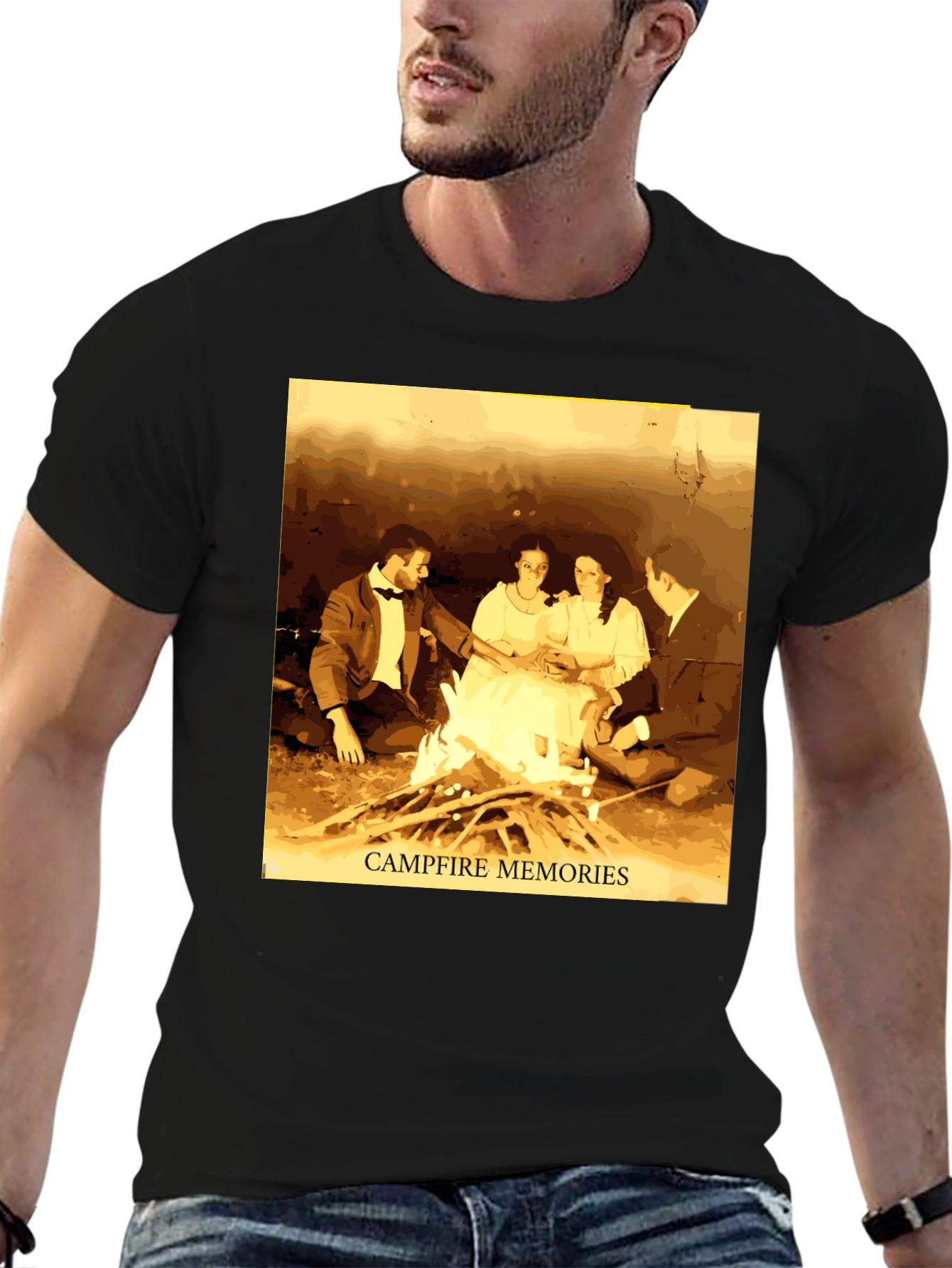 Campfire Memories Graphic Tee - Cozy Retro Style