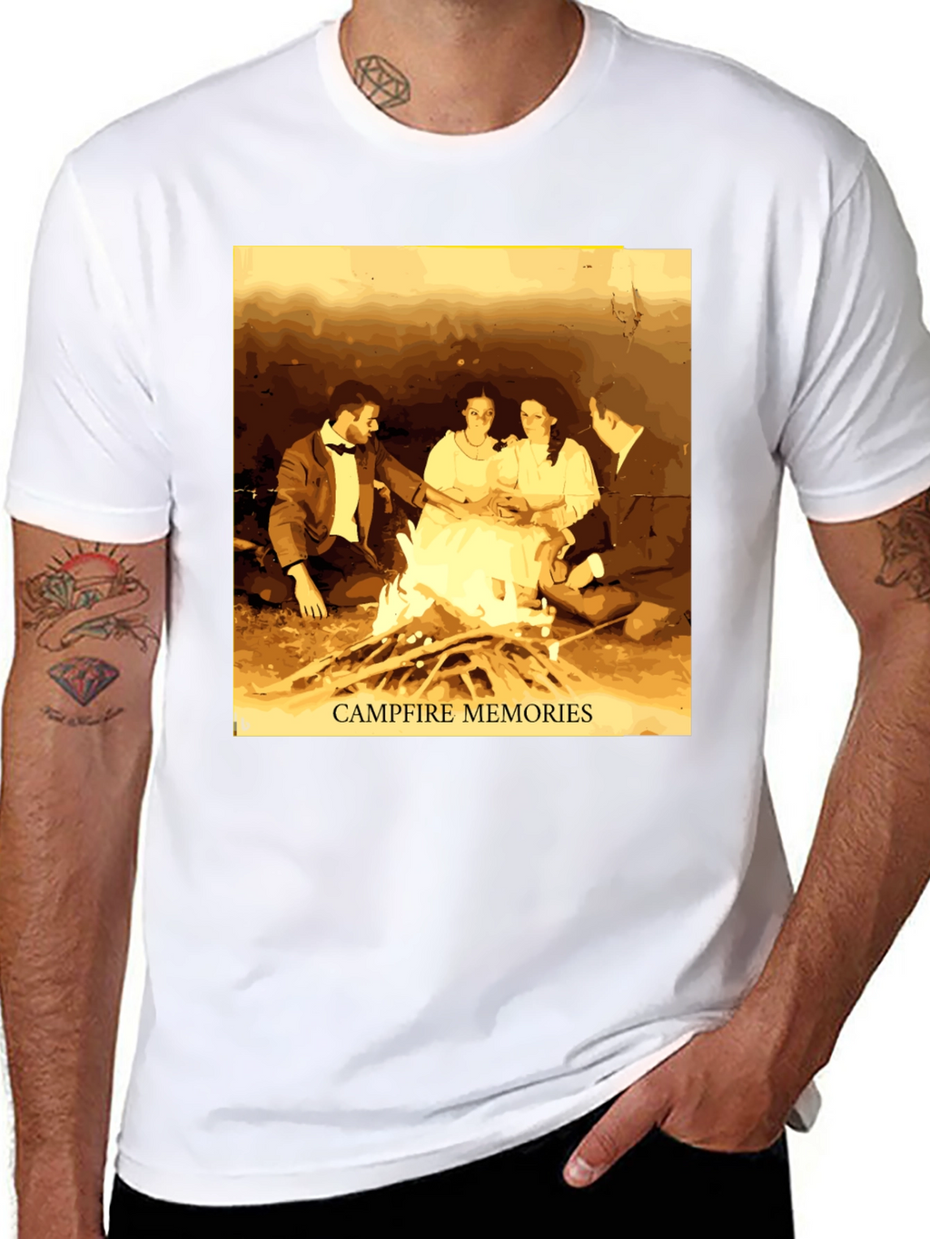 Campfire Memories Graphic Tee - Cozy Retro Style