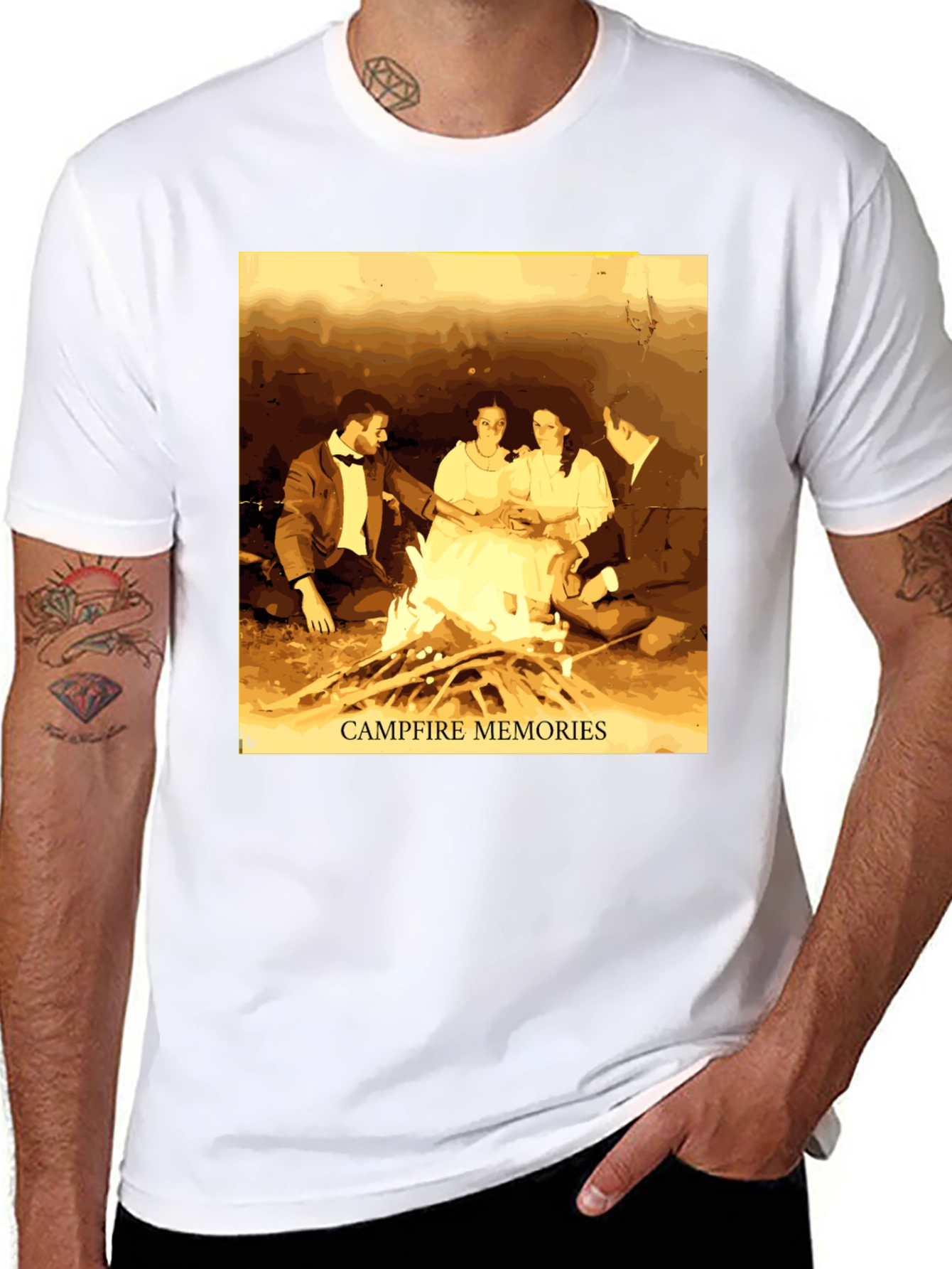 Campfire Memories Graphic Tee - Cozy Retro Style