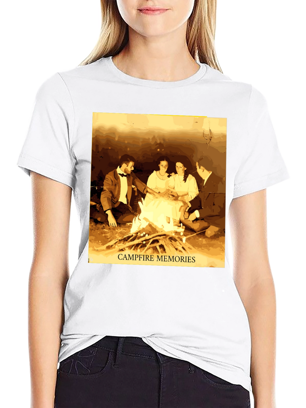 Campfire Memories Graphic Tee - Cozy Retro Style