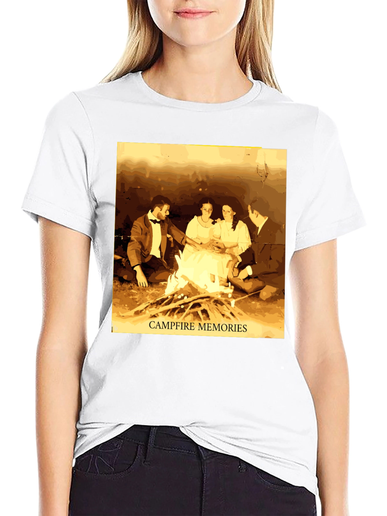 Campfire Memories Graphic Tee - Cozy Retro Style