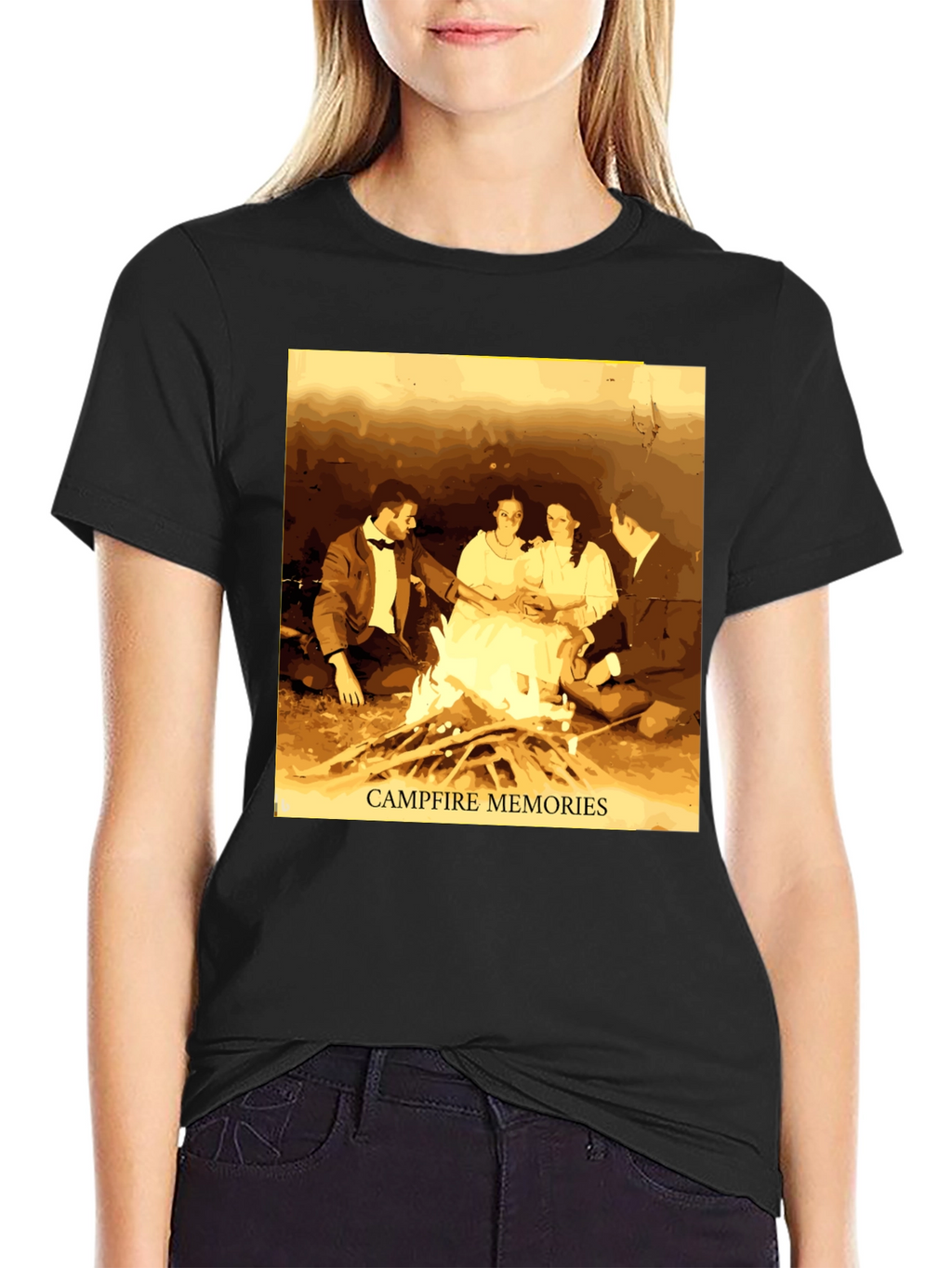 Campfire Memories Graphic Tee - Cozy Retro Style