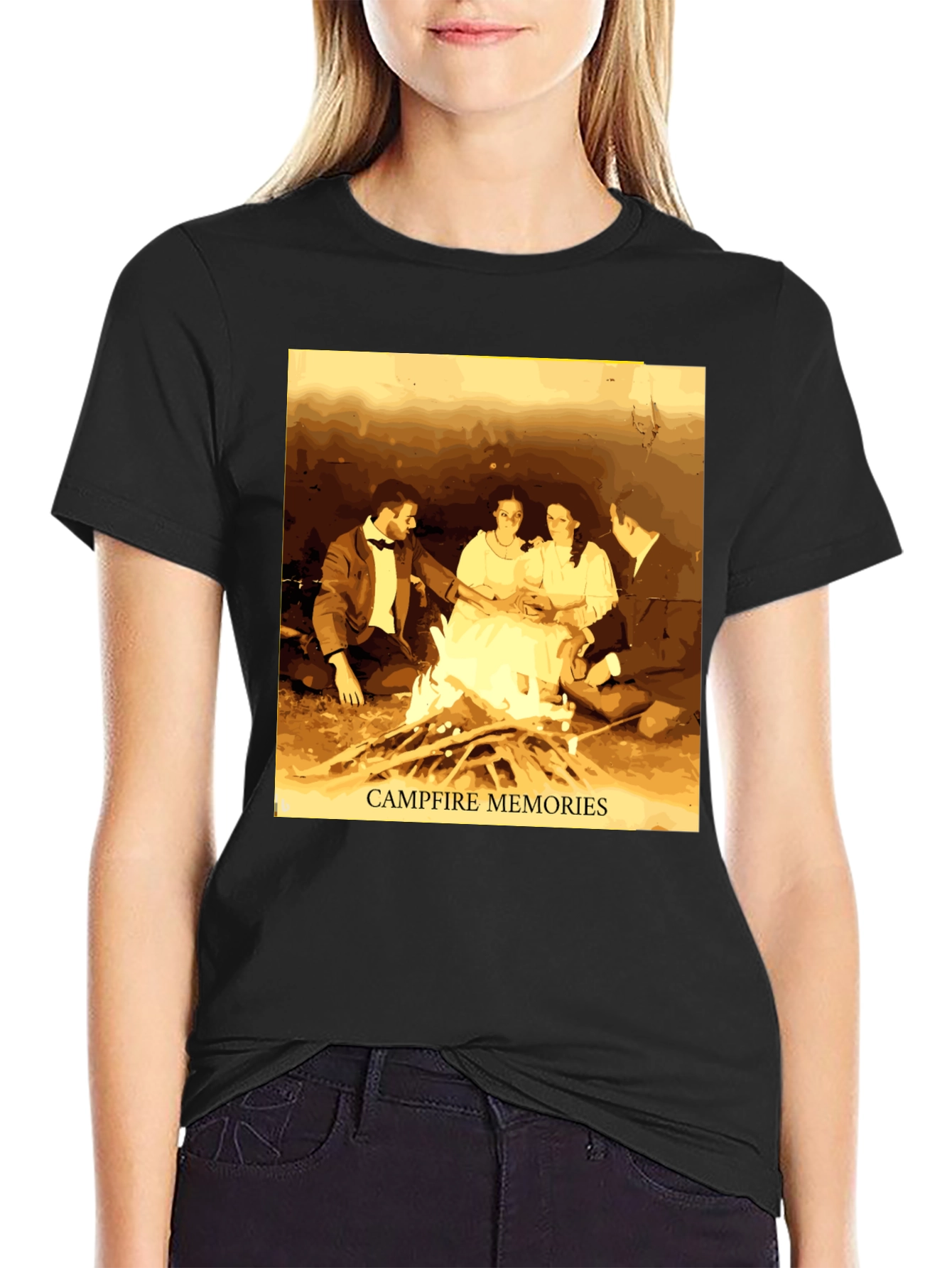 Campfire Memories Graphic Tee - Cozy Retro Style