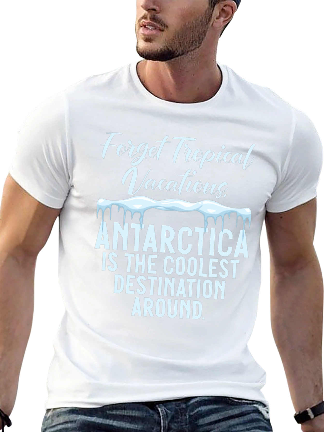 Antarctica Coolest Destination Graphic T-Shirt